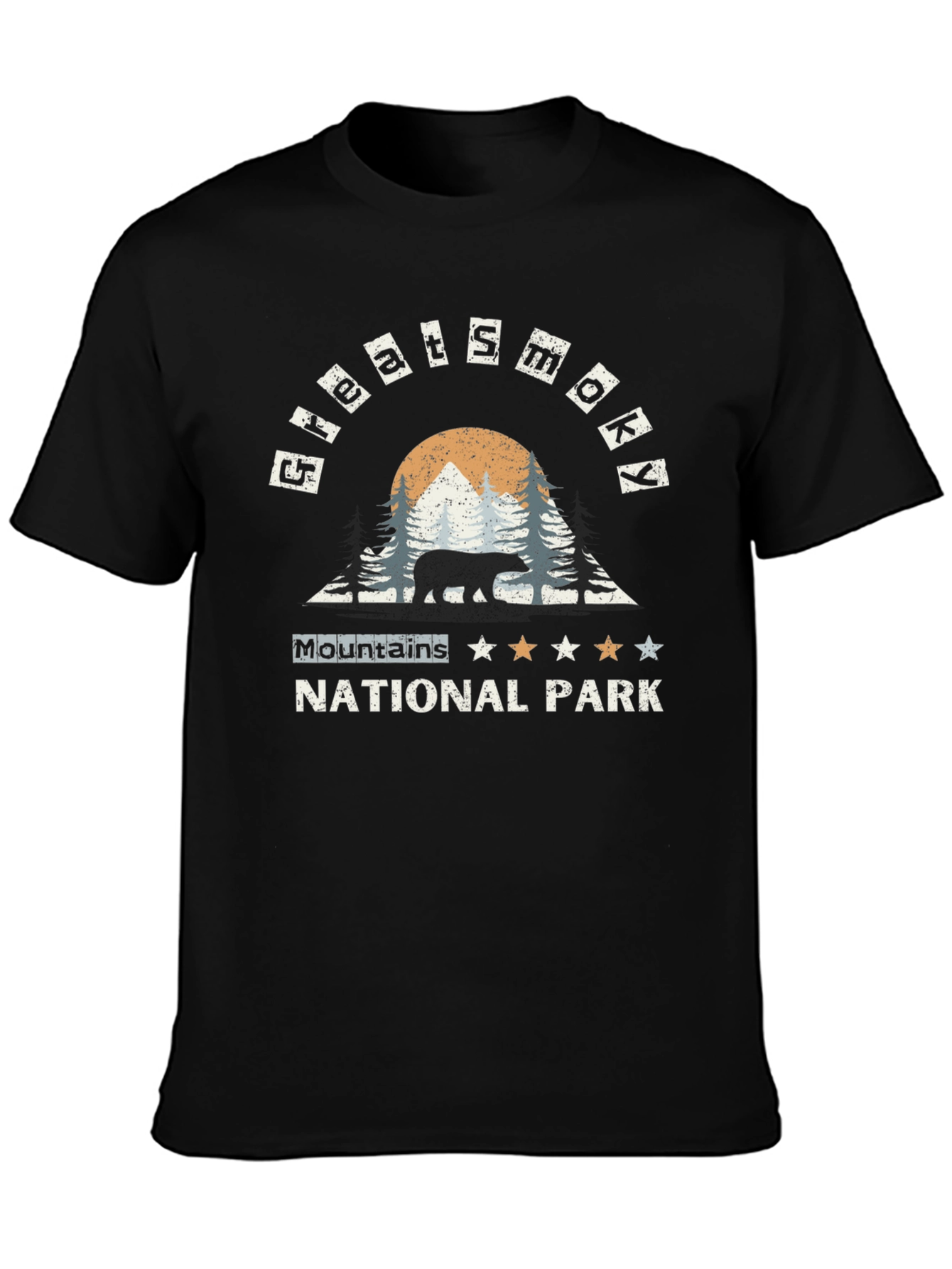 Black Great Smoky Mountains National Park T-Shirt view 3