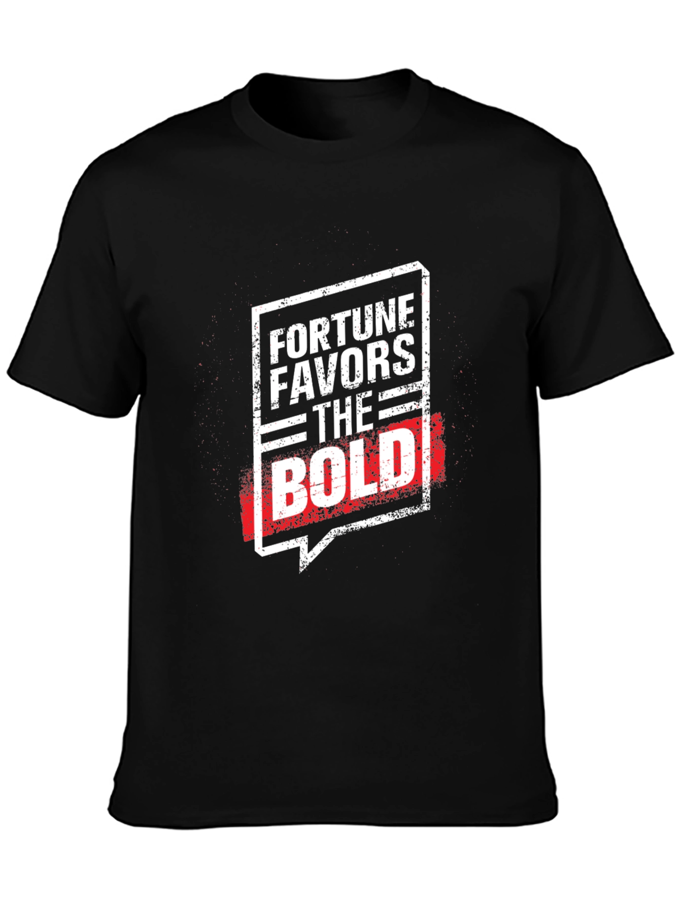 Black Fortune Favors the Bold Graphic Tee - Black view 3