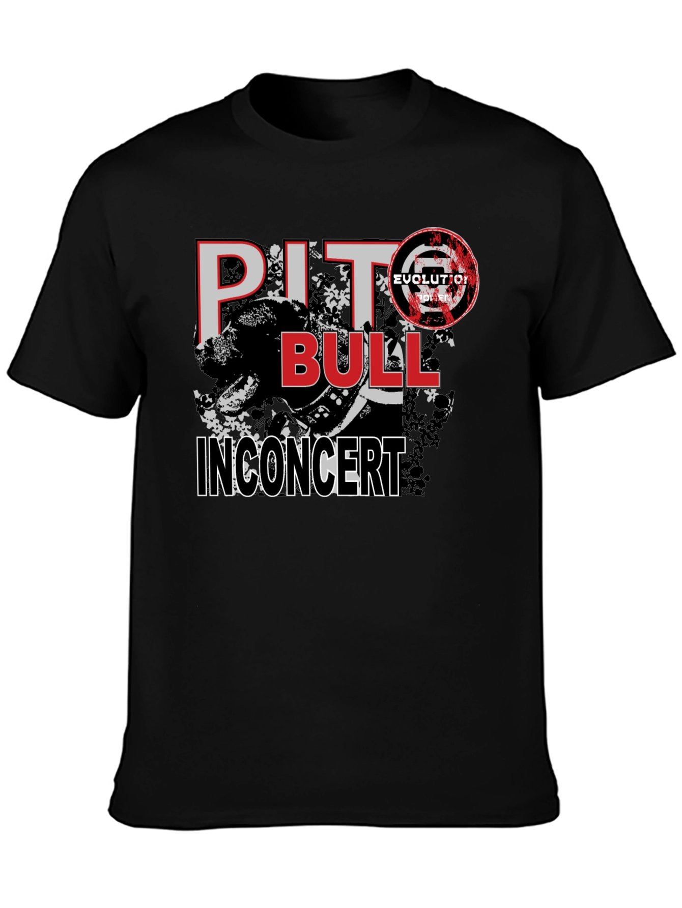 Black Pitbull In Concert Graphic Tee view 3