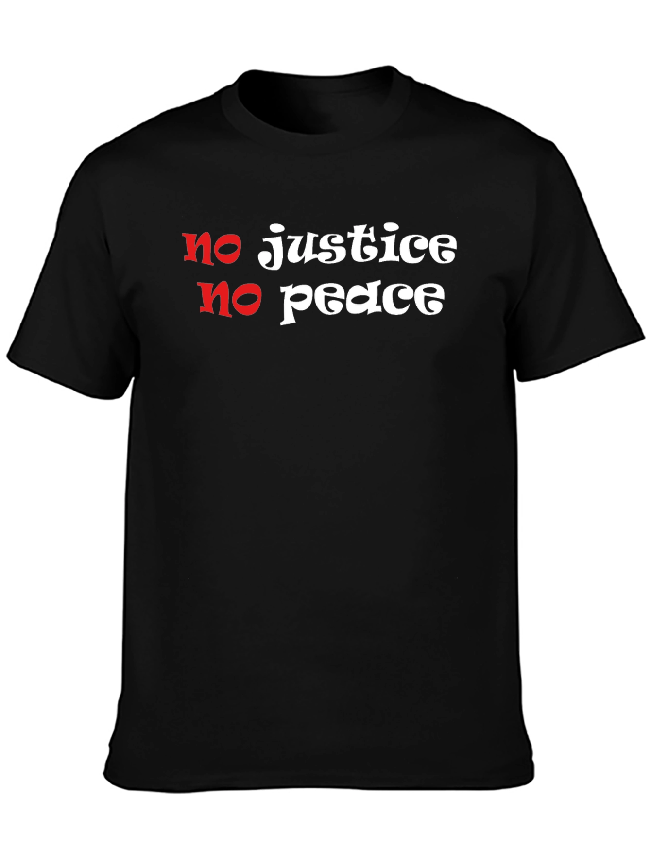 Black No Justice No Peace Graphic Tee view 3
