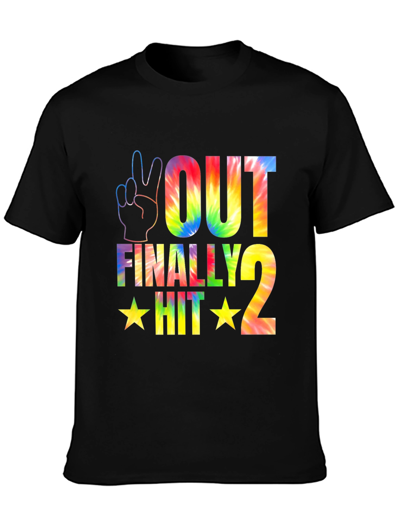 Black Peace Out Finally Hit 2 Tie Dye T-Shirt view 3