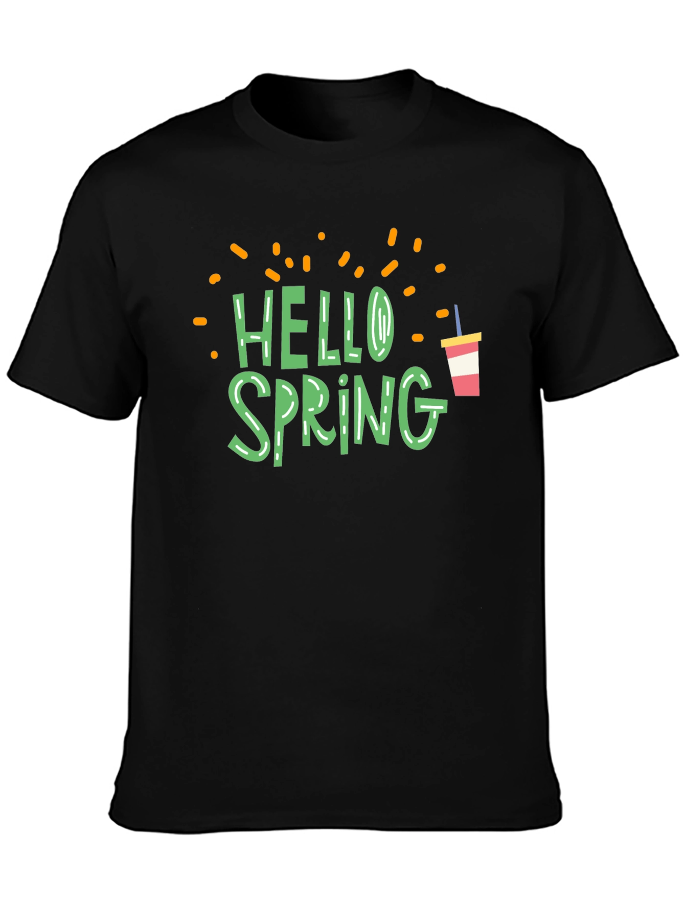 Hello Spring Graphic Tee - Black - 3