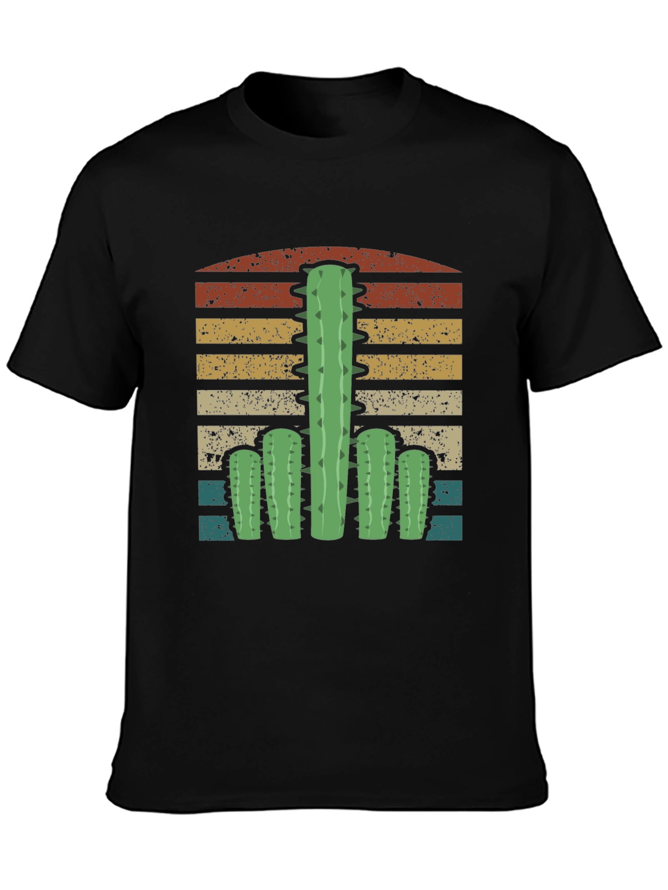 Black Cactus Sunset Graphic Tee - Unisex view 3