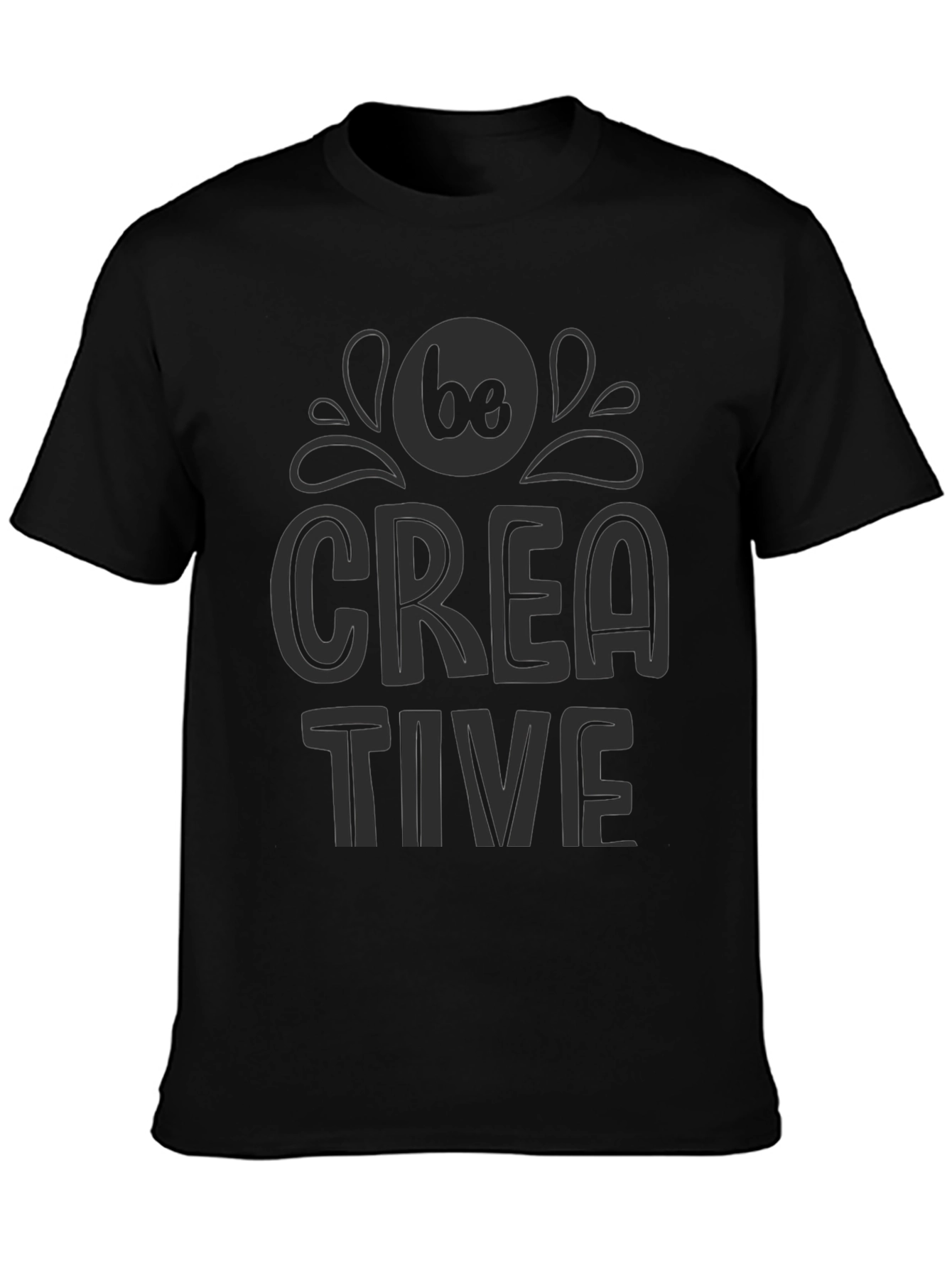 Black Be Creative Black Graphic Tee view 3