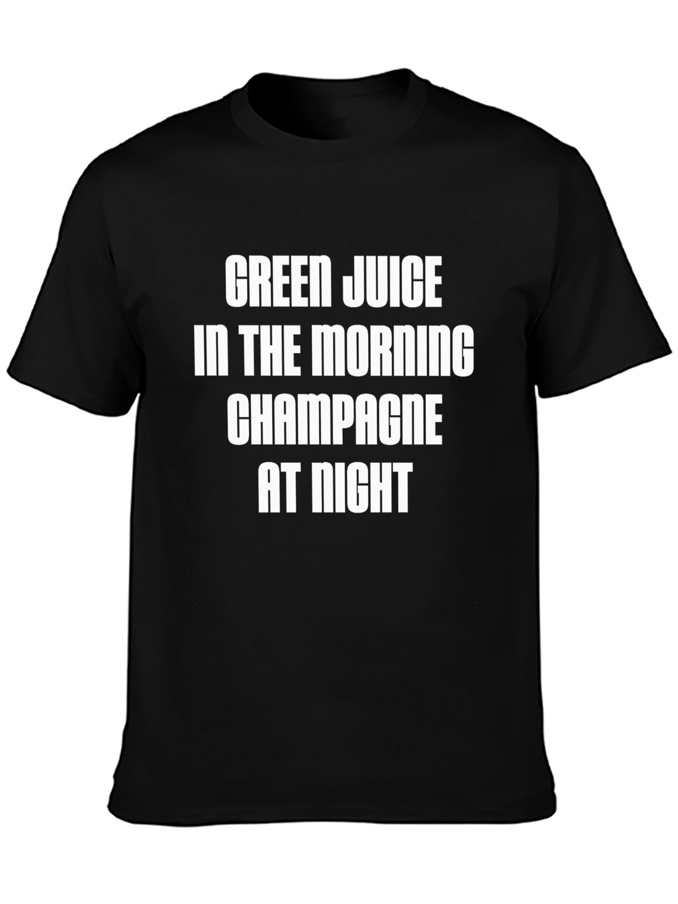 Black Green Juice Champagne Graphic Tee view 3