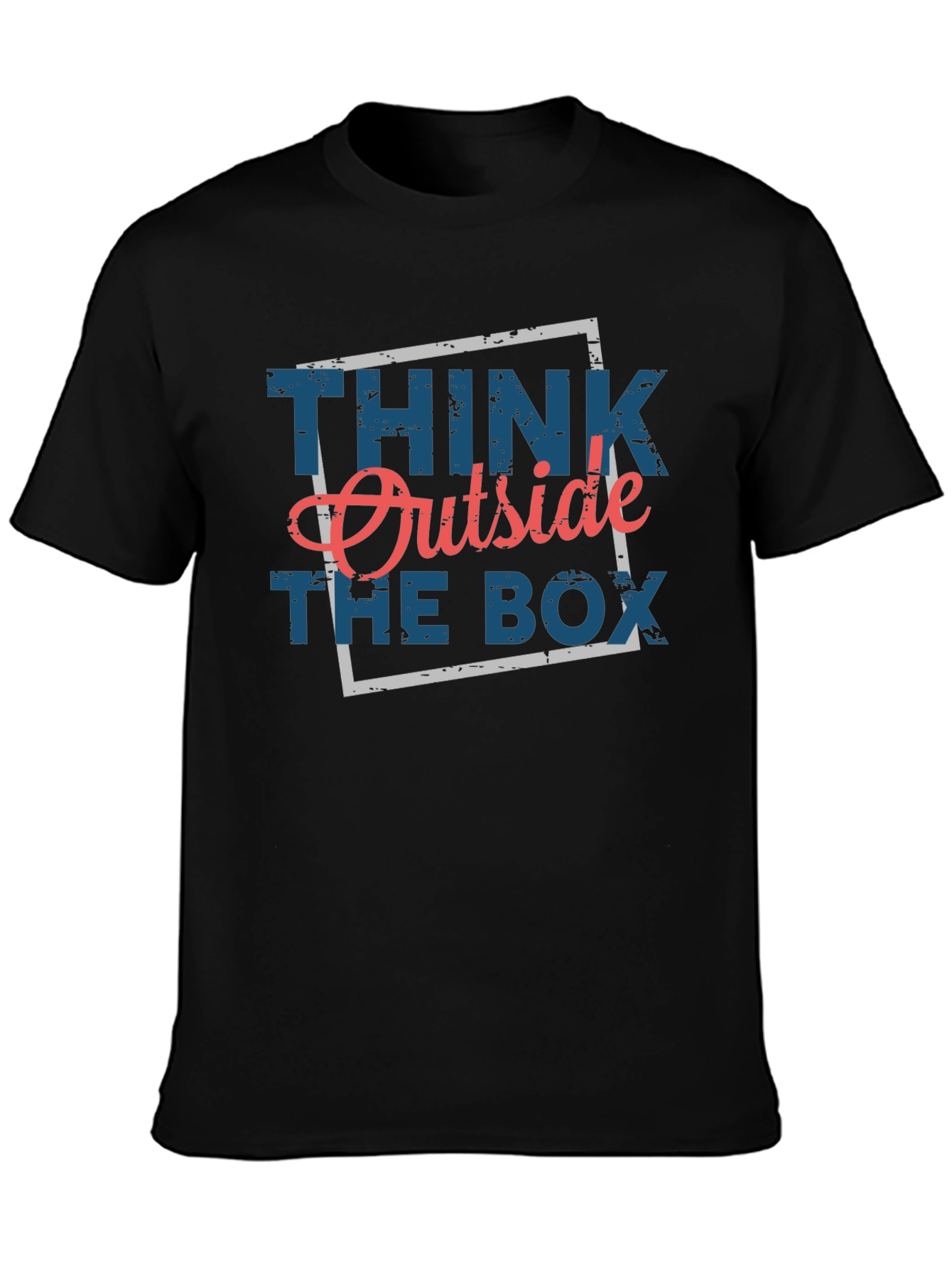 Black Think Outside The Box Graphic Tee view 3