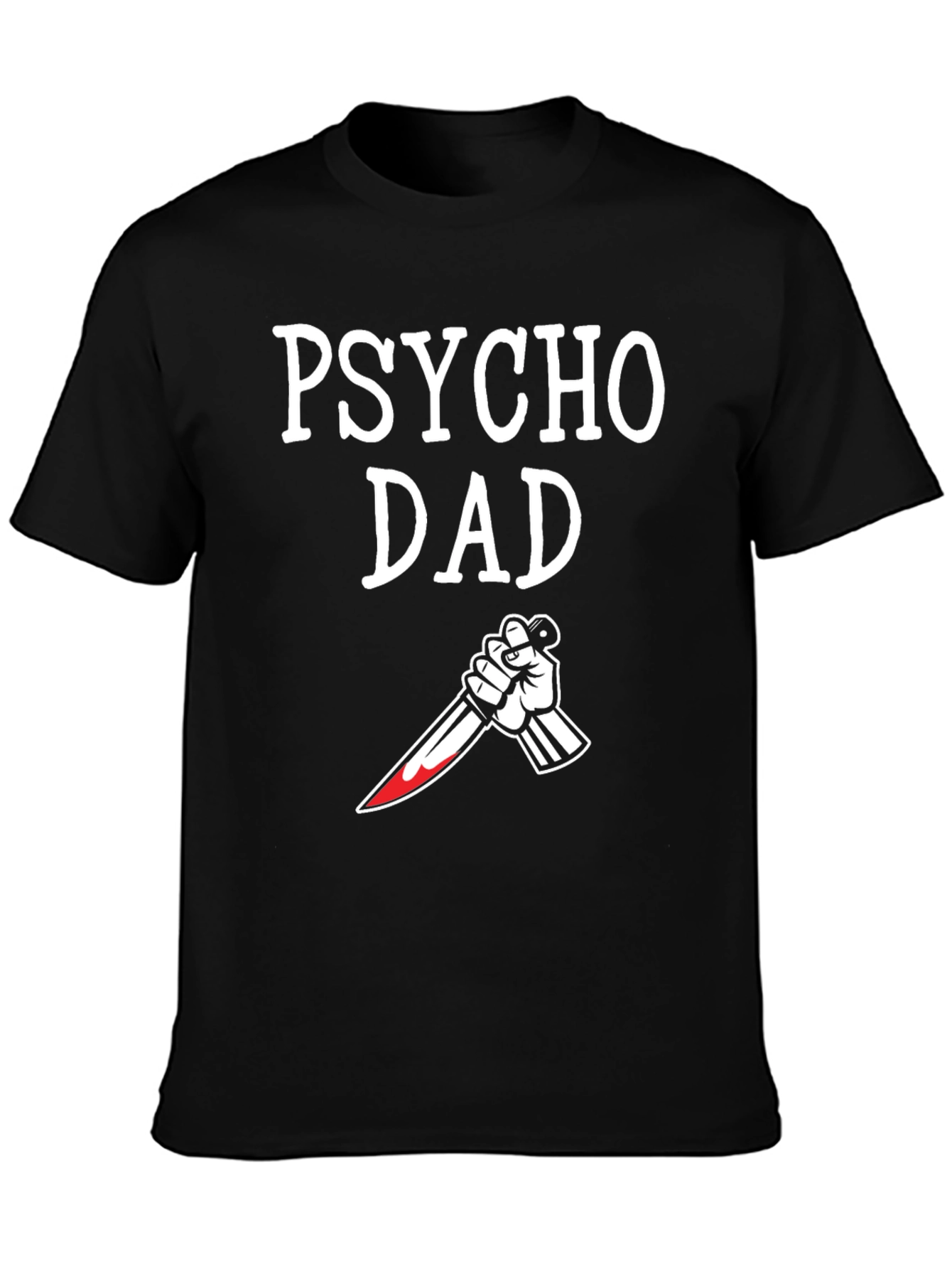 Black Psycho Dad Graphic T-Shirt view 3