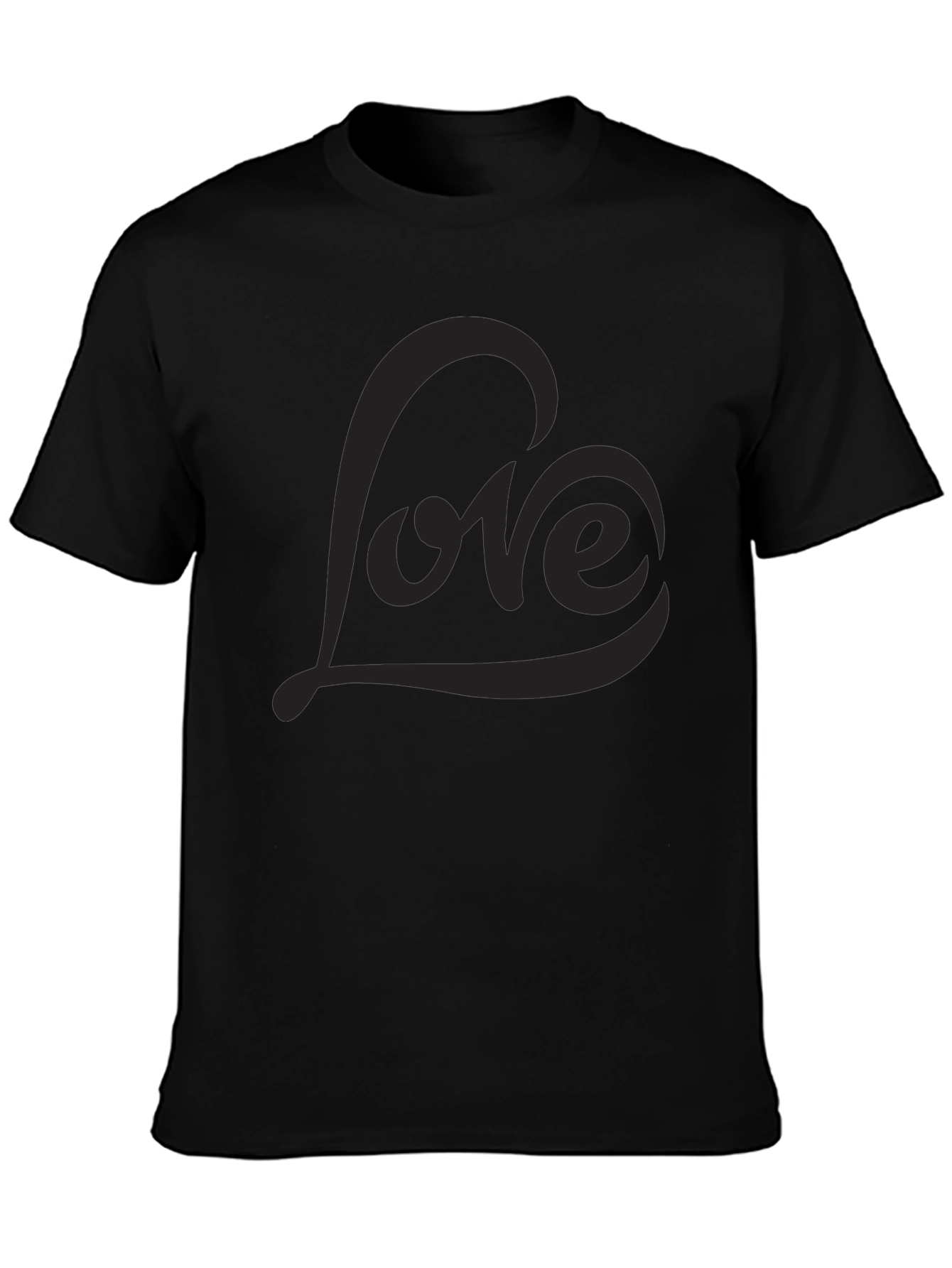 Black Men's Black Love Graphic Tee - Stylish Casual Comfort view 3