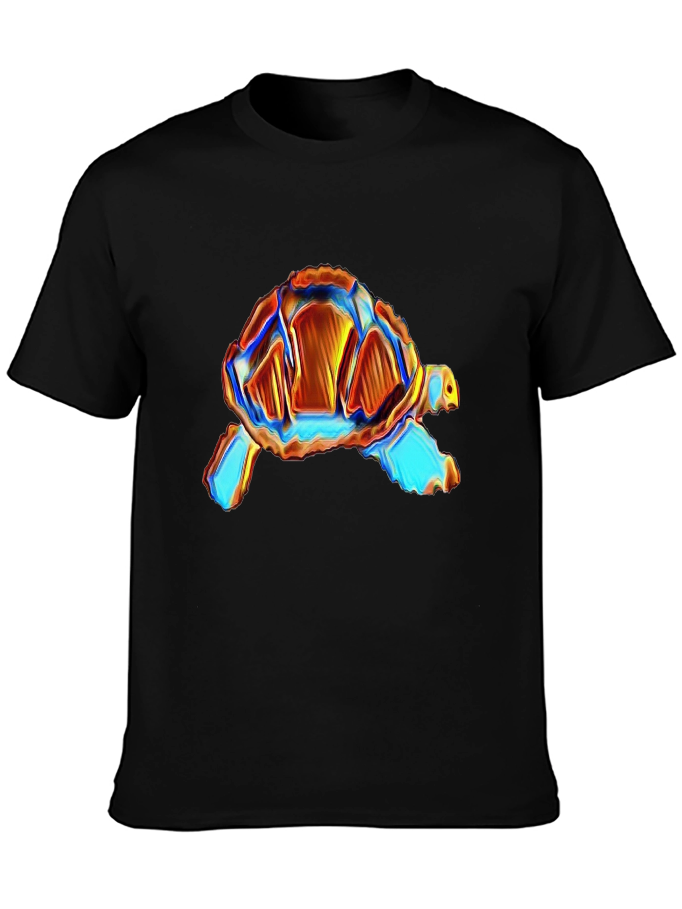 Black Turtle Graphic Black Tee - Unique Design! view 3
