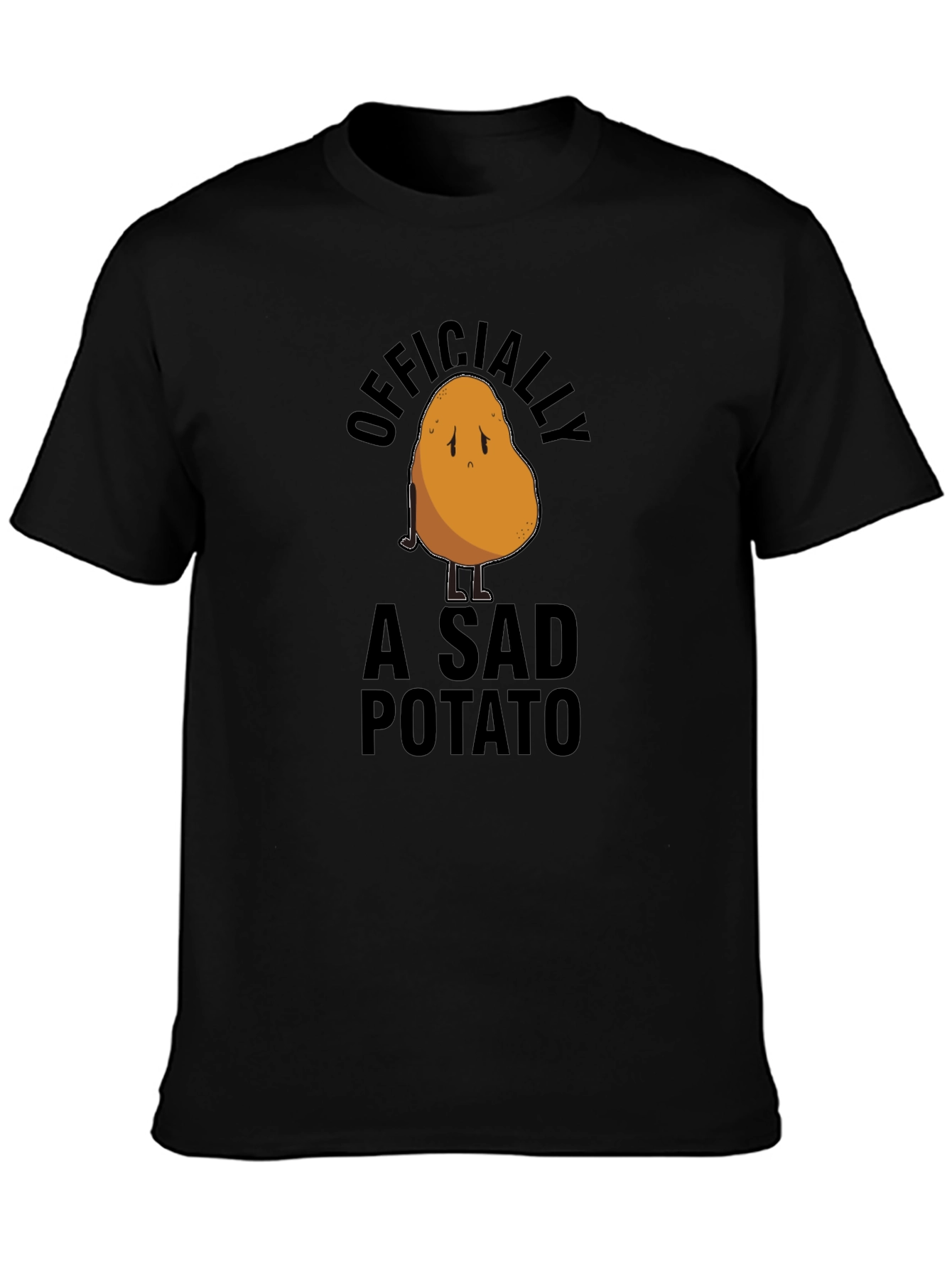 Black Officially A Sad Potato T-Shirt view 3