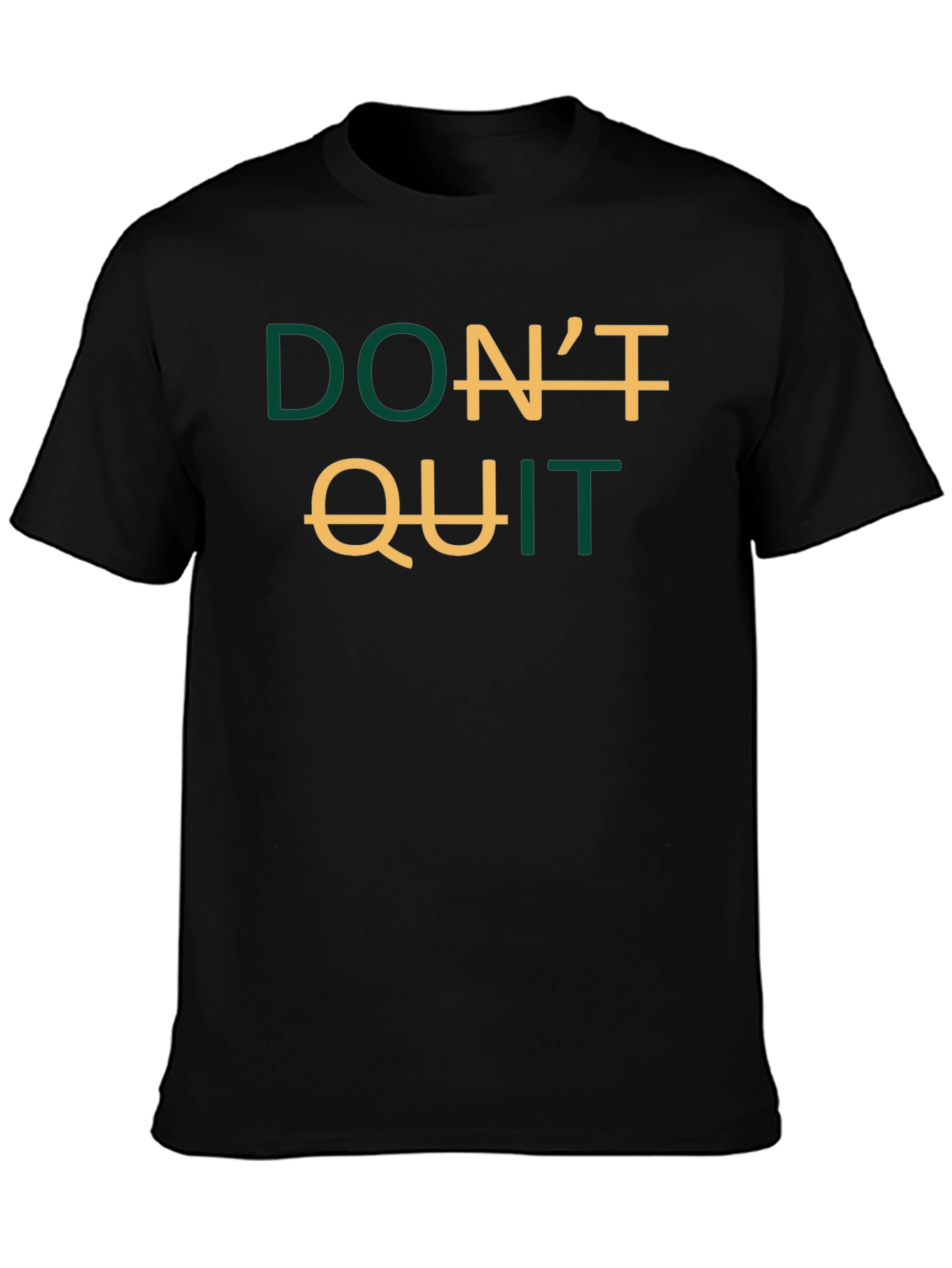 Black Inspirational Don't Quit Graphic T-Shirt view 3