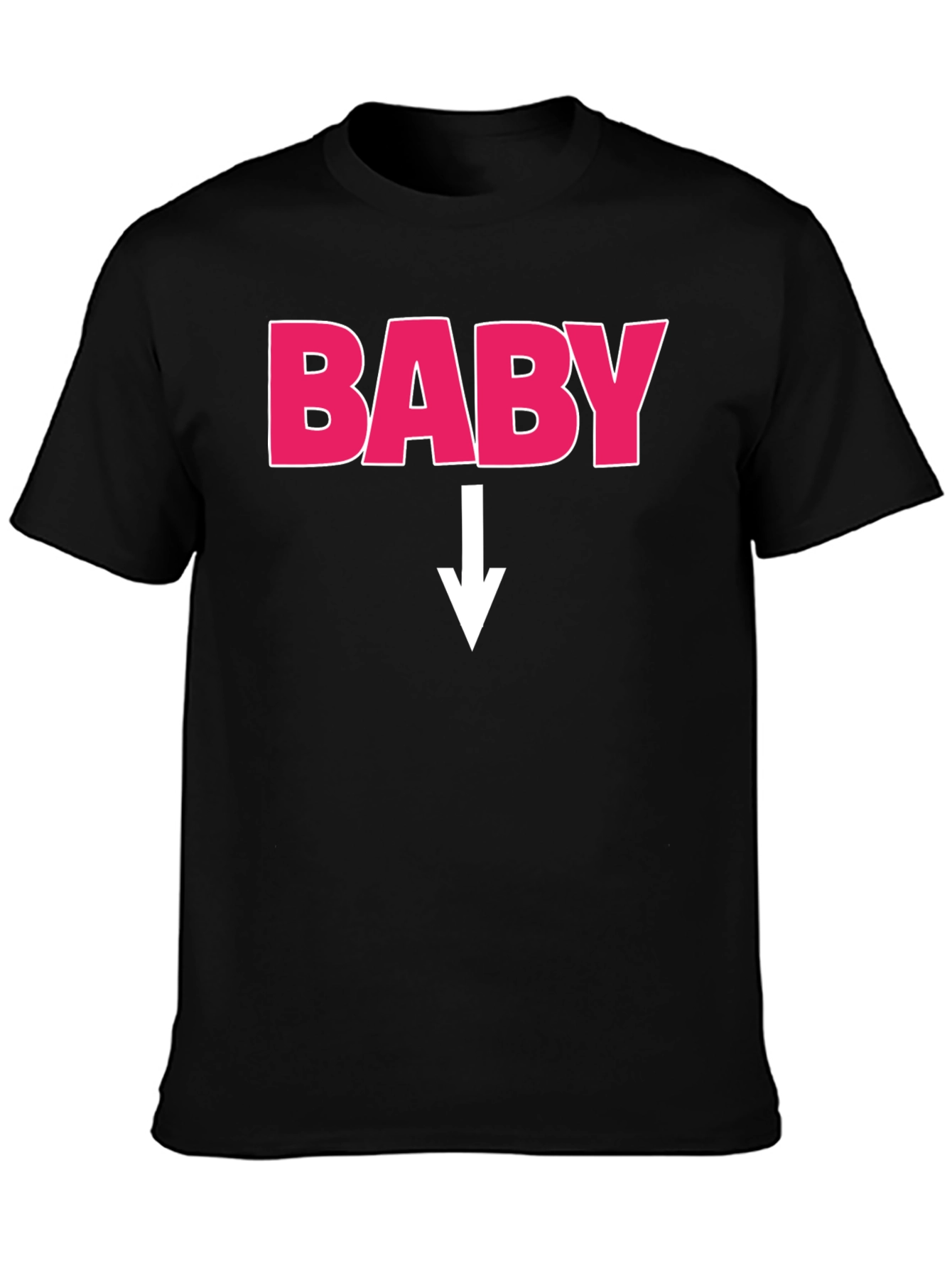 Black Baby On The Way Funny T-Shirt view 3
