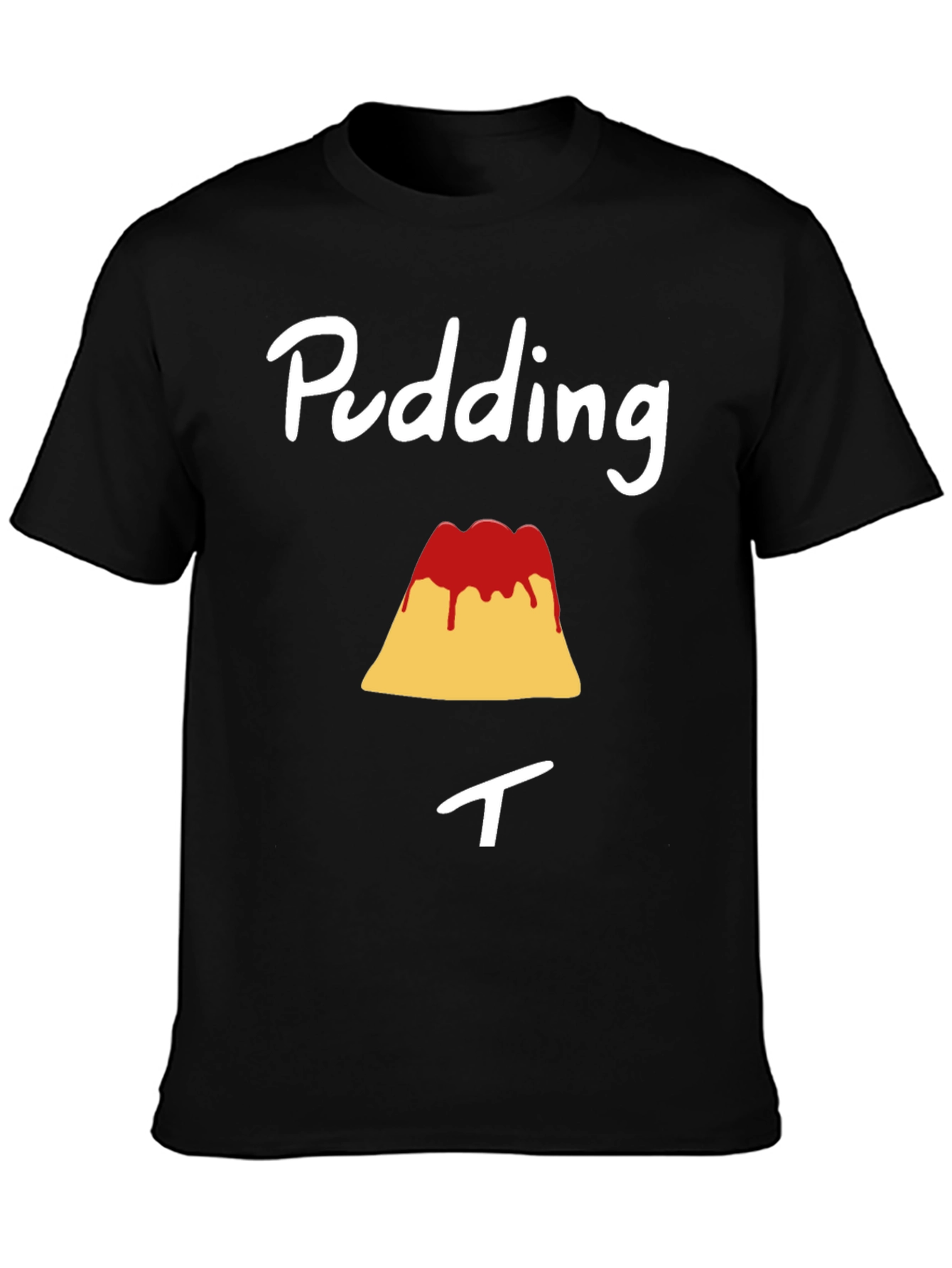 Black Pudding T-Shirt Funny Dessert Graphic Tee view 3
