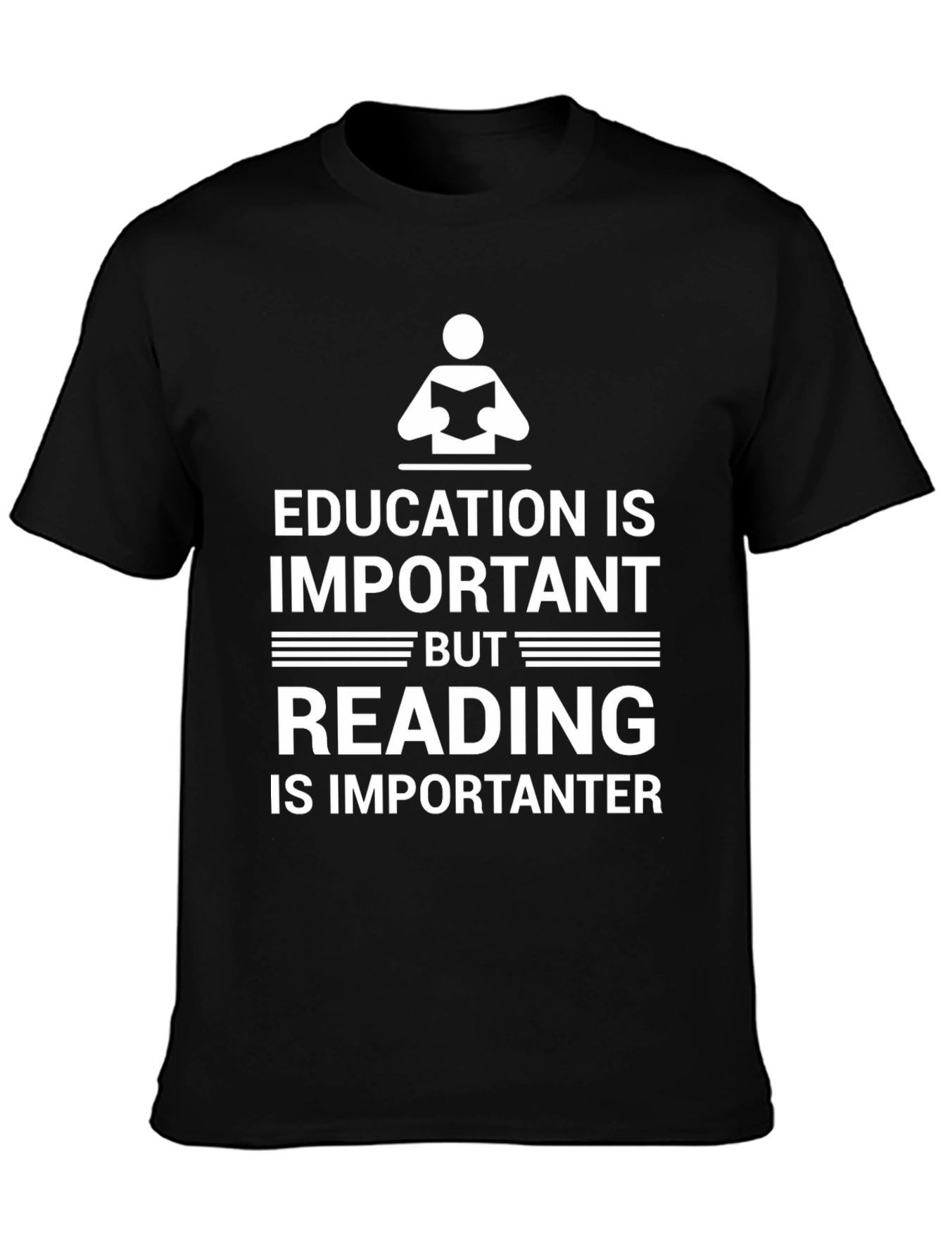 Black Education Important Reading Importanter T-Shirt view 3
