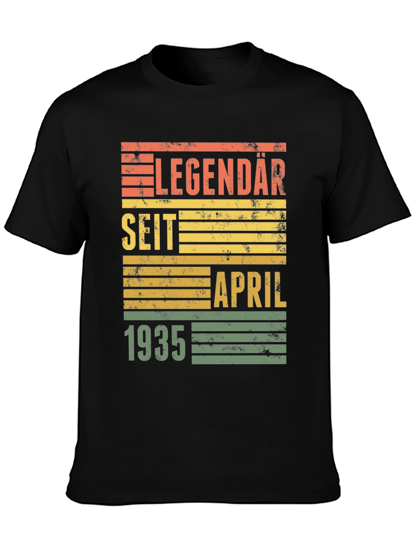 Black Legendary Since April 1935 T-Shirt view 3