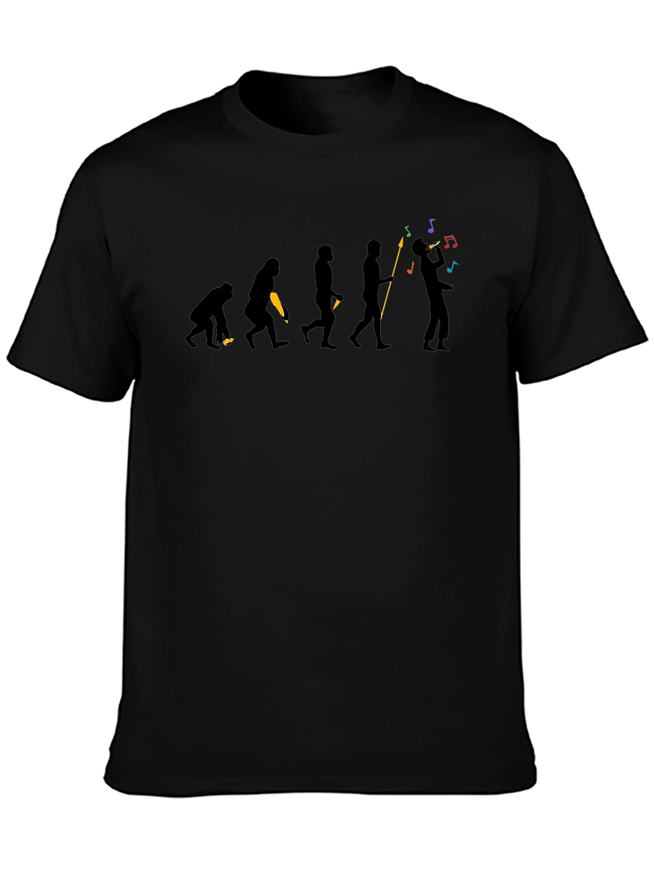 Black Evolution of Man Music T-Shirt view 3