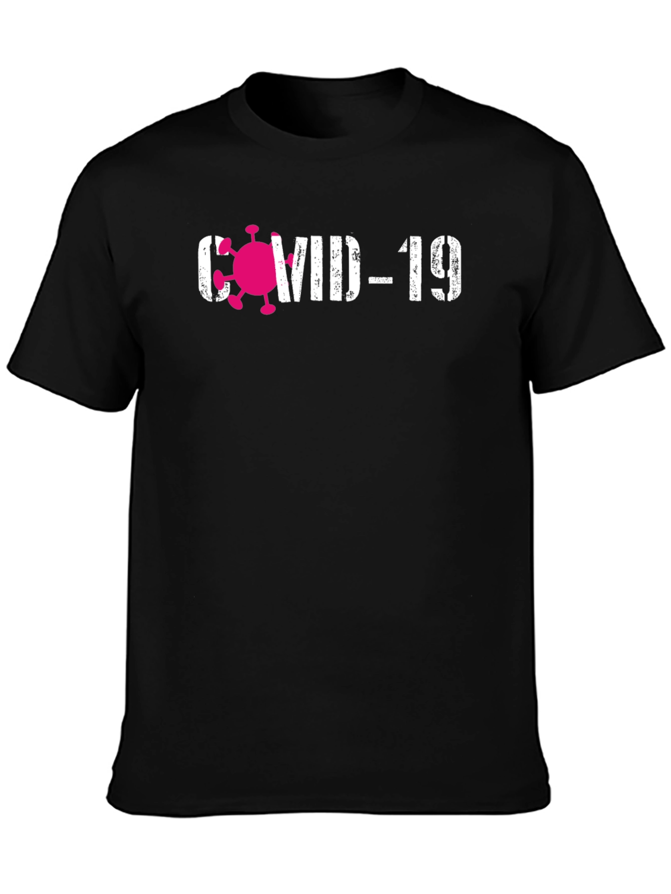 Black COVID-19 Awareness Graphic Tee - Black view 3