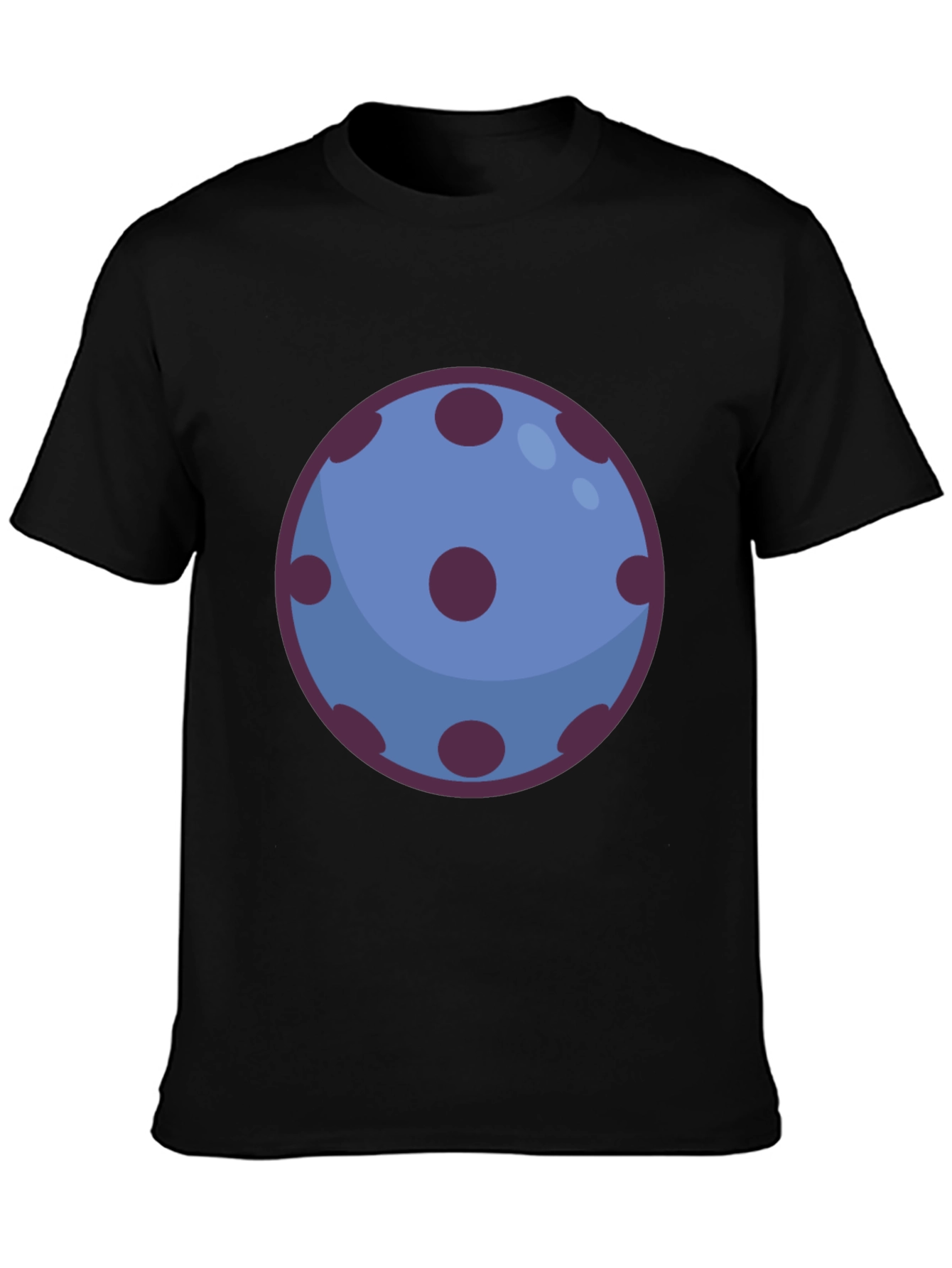 Black Abstract Polka Dot Orb Graphic Tee - Unisex Casual Top view 3