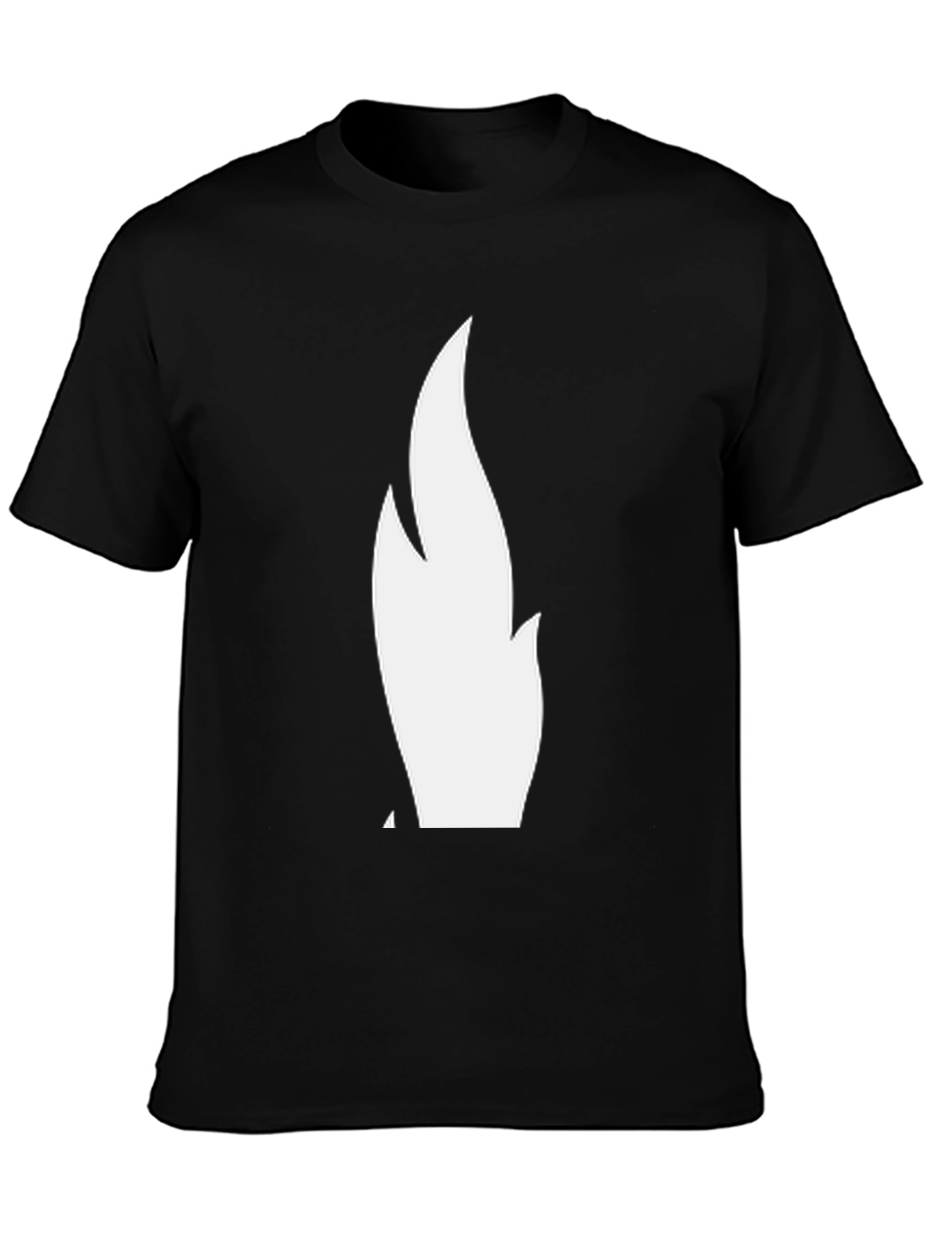 Black Flame Graphic Black T-Shirt view 3
