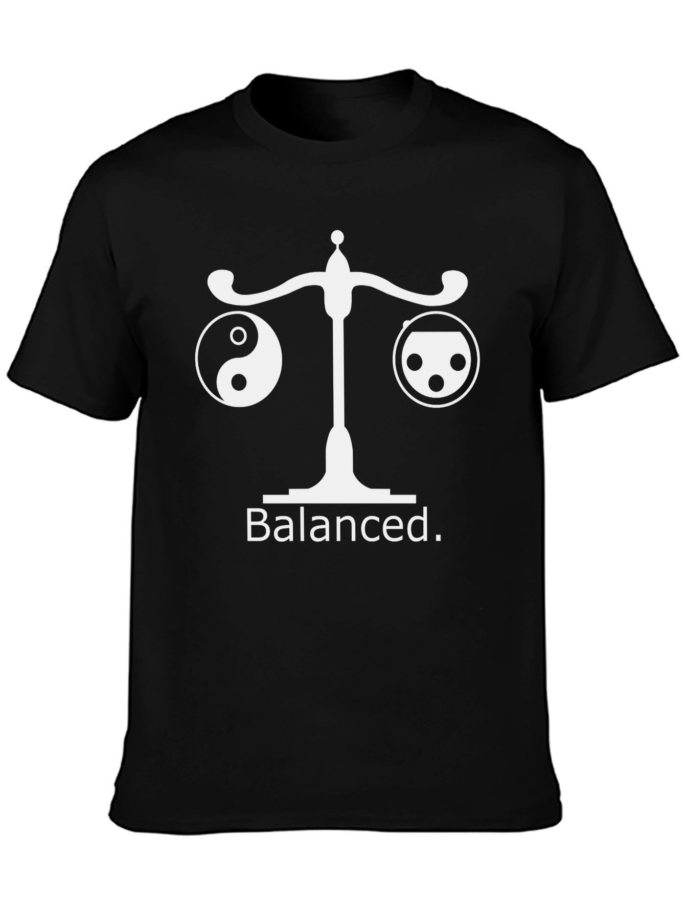 Balanced Yin Yang Scales Graphic T-Shirt - 3