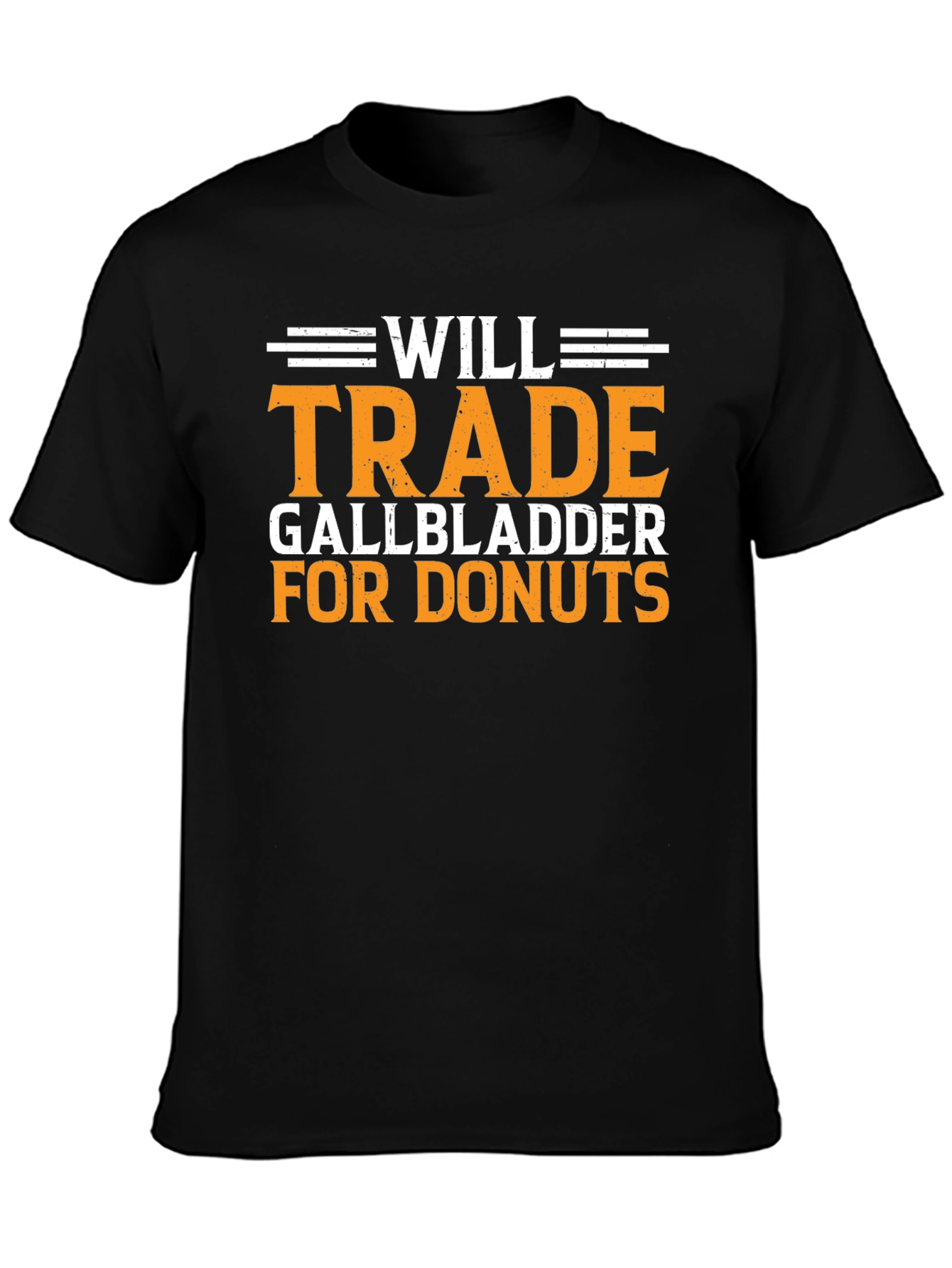 Black Will Trade Gallbladder for Donuts Graphic T-Shirt view 3