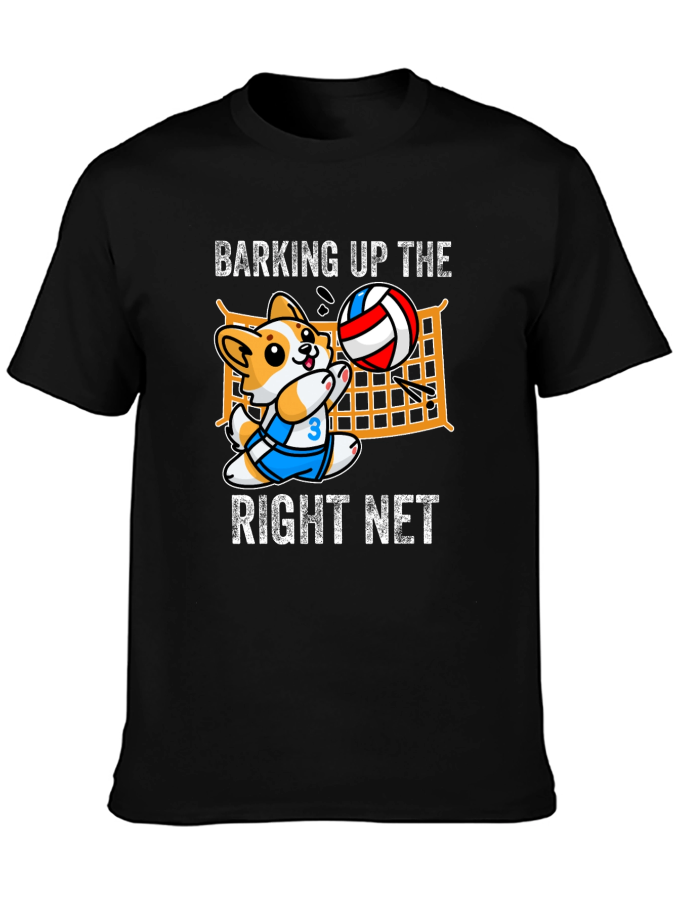 Black Barking Up the Right Net T-Shirt view 3