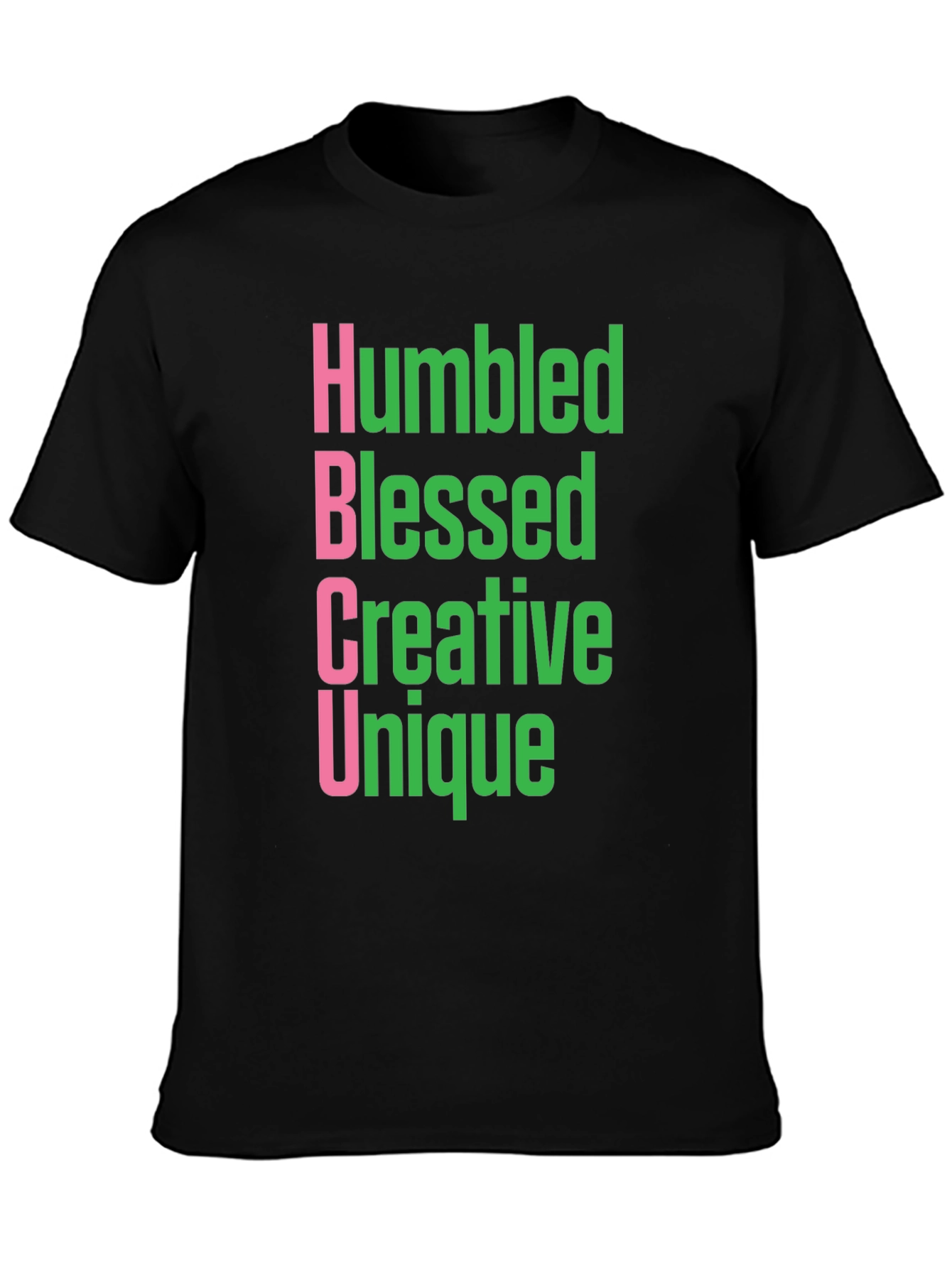 Black Humbled Blessed Creative Unique HBCU T-Shirt view 3