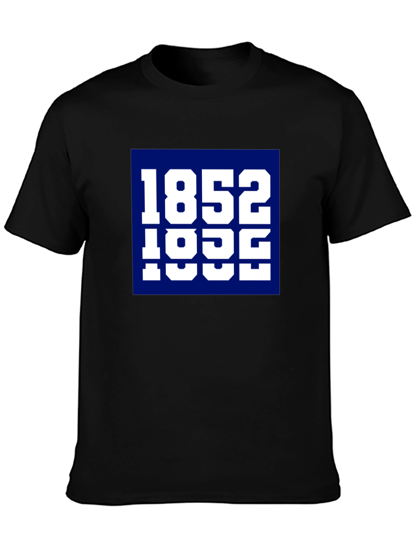 Black 1852 Tee - Retro Collegiate Style T-Shirt view 3