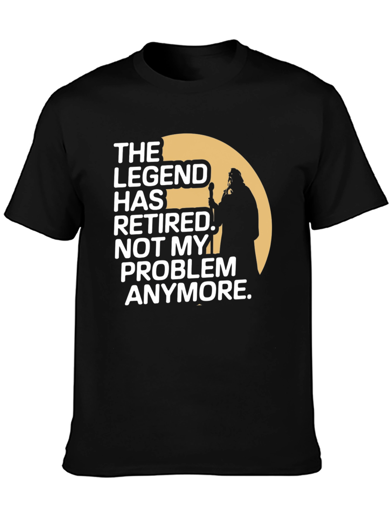 Black The Legend Has Retired Graphic T-Shirt view 3
