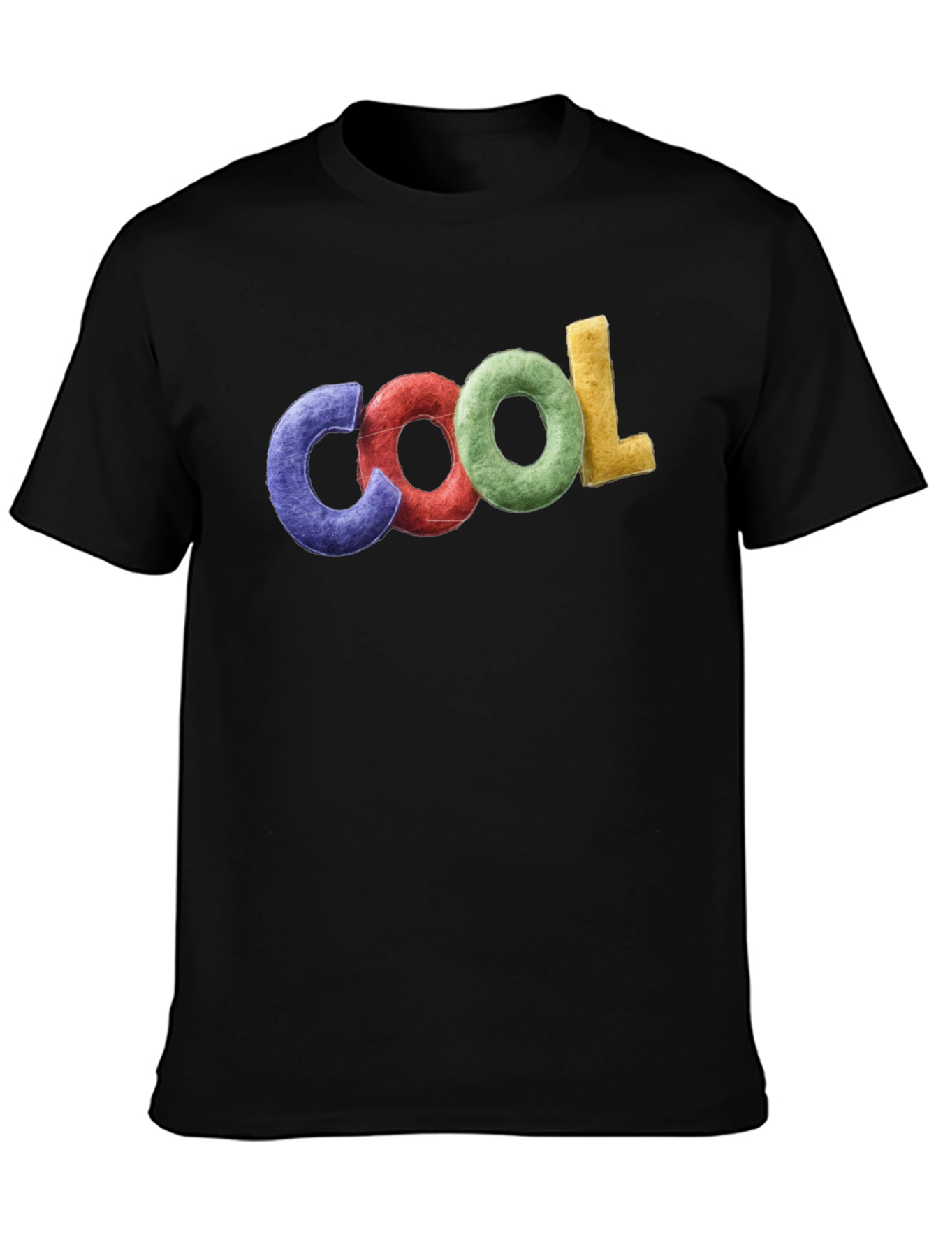 Black Cool Graphic T-Shirt - Black Crew Neck Tee view 3