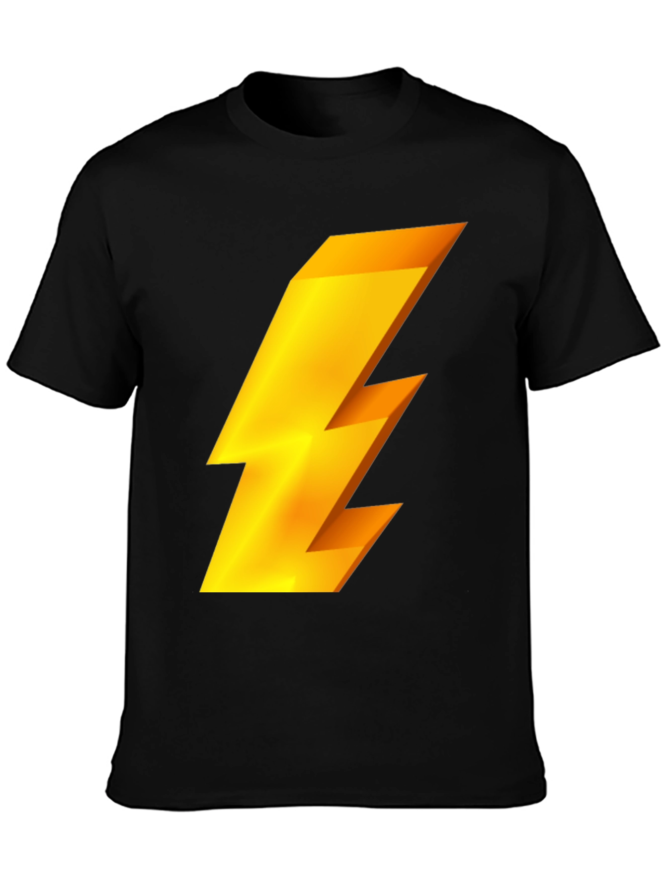 Black Lightning Bolt Graphic Tee - Black view 3