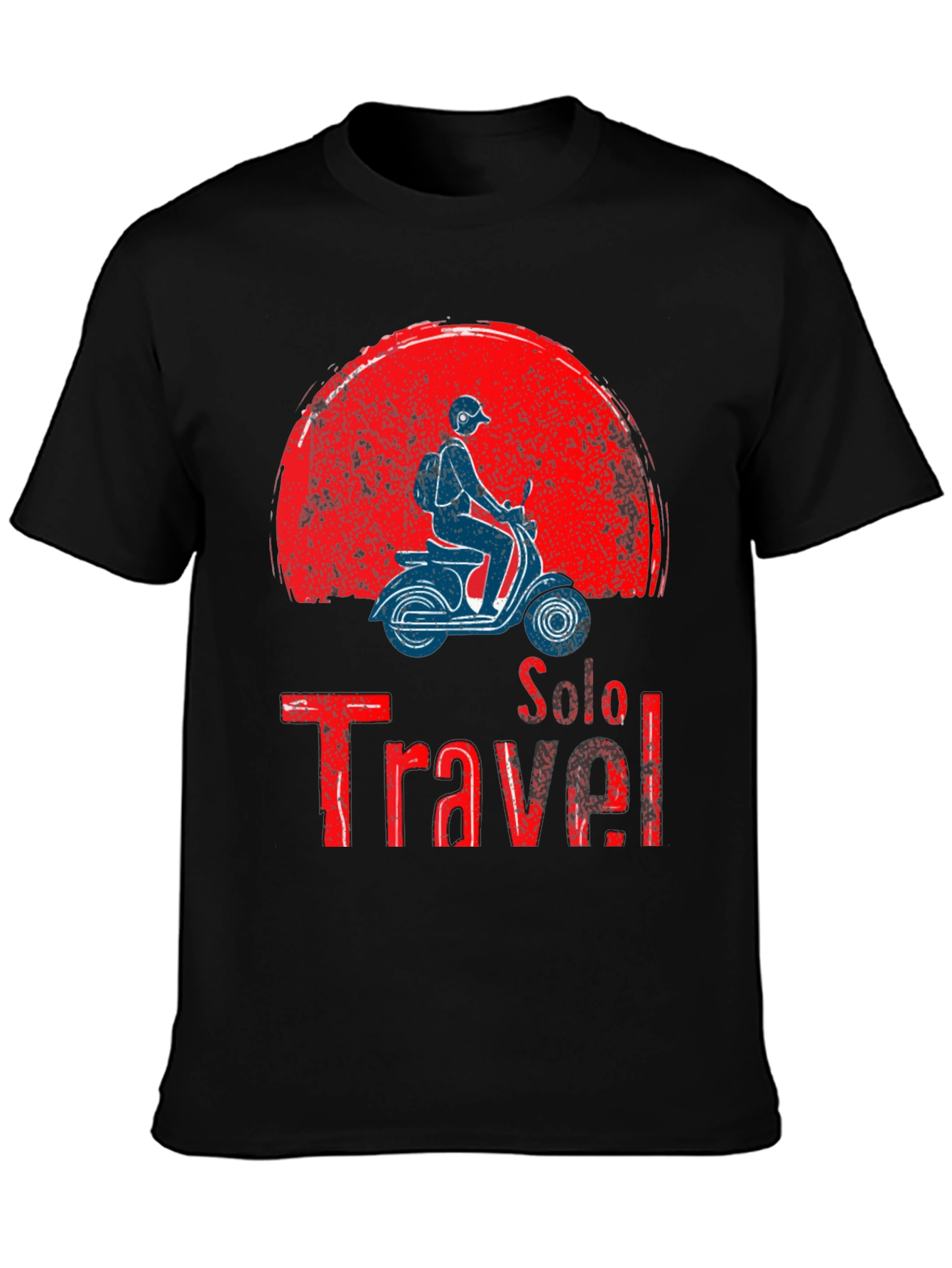 Solo Travel Graphic T-Shirt - Scooter Design - 3