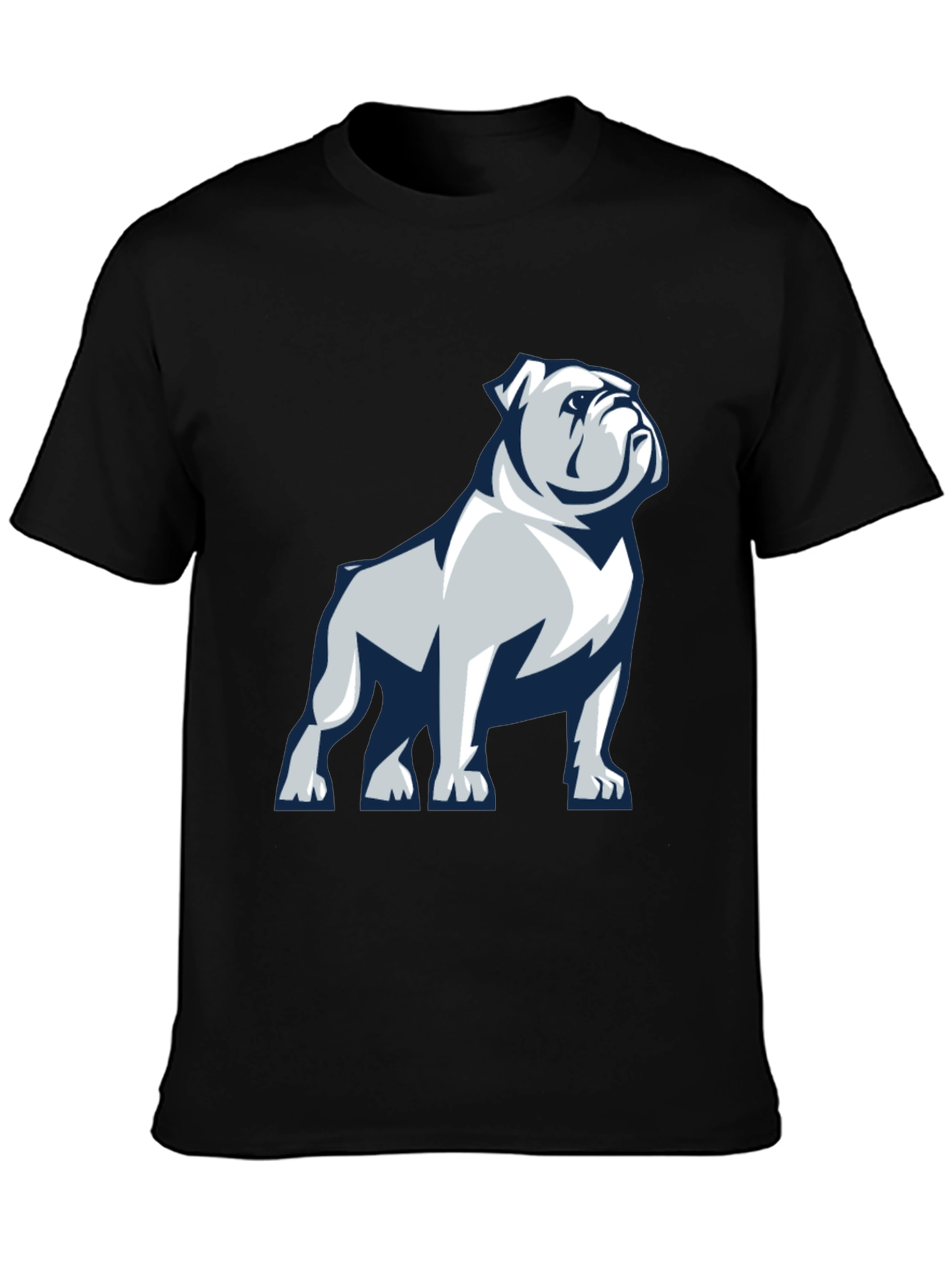 Black Bulldog Graphic Print T-Shirt view 3