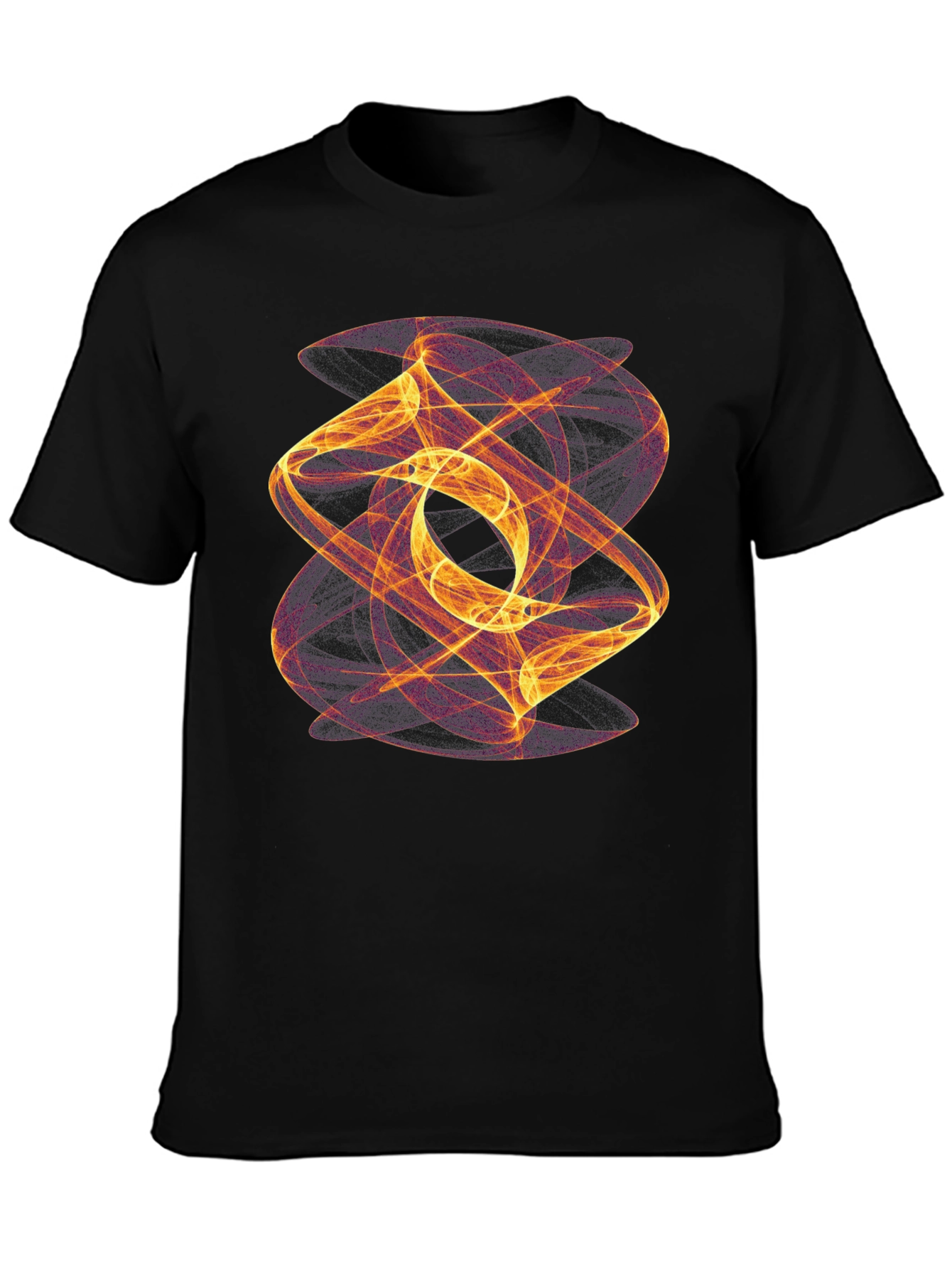 Black Abstract Art Black T-Shirt view 3
