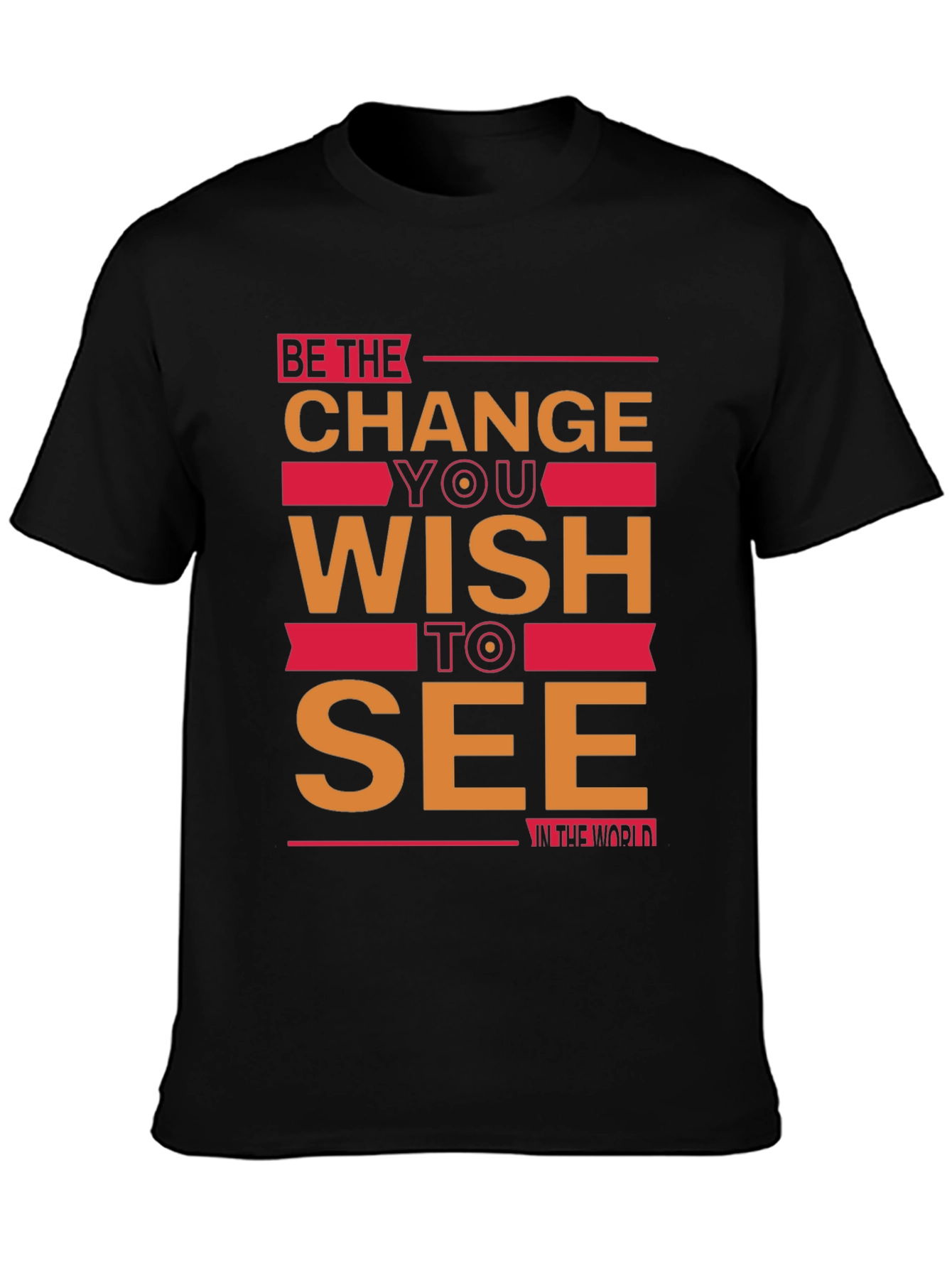 Black Be the Change Graphic Tee - Inspiring Black T-Shirt view 3