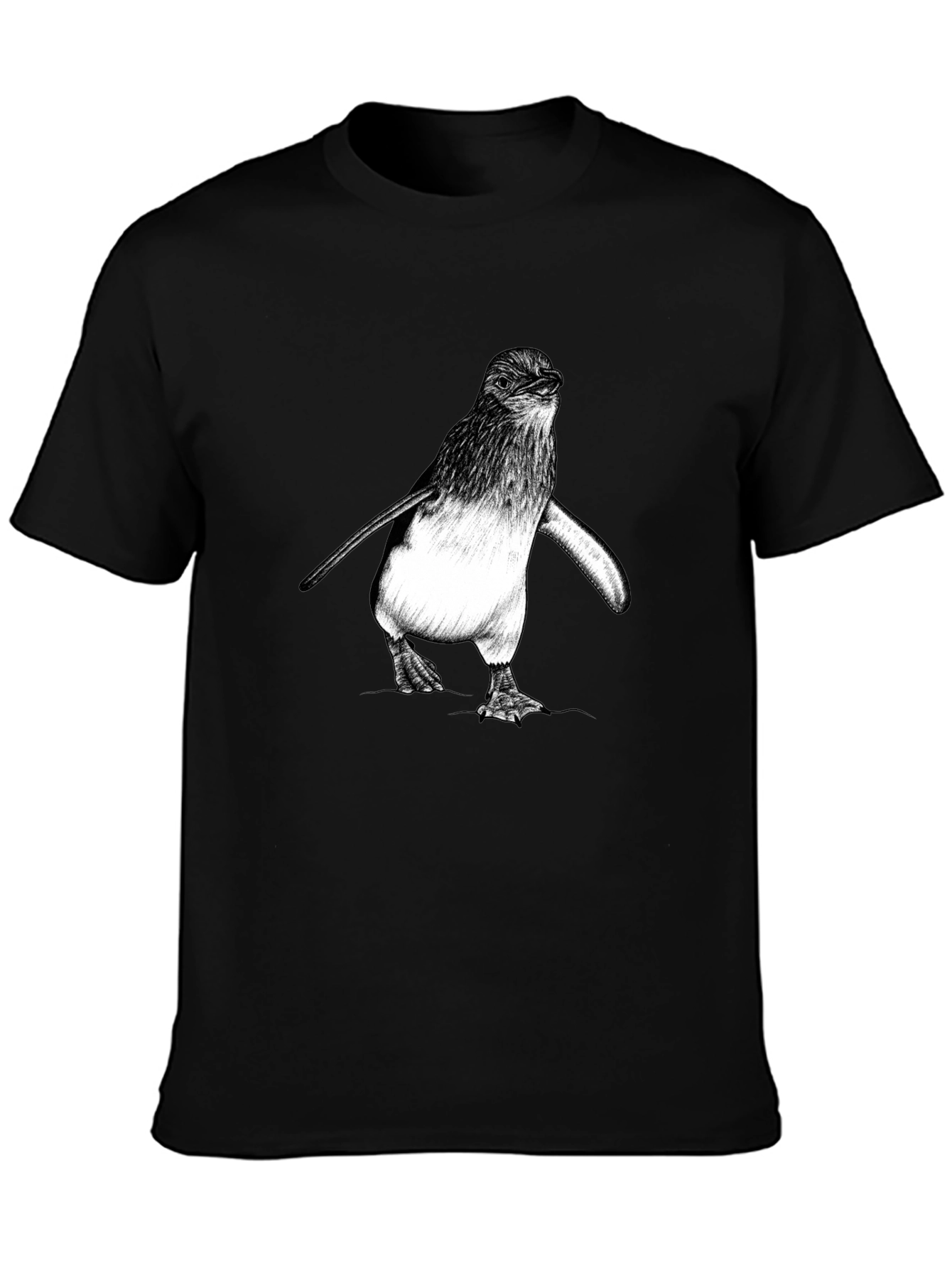 Black Penguin Graphic Tee - Black Cotton Comfort view 3