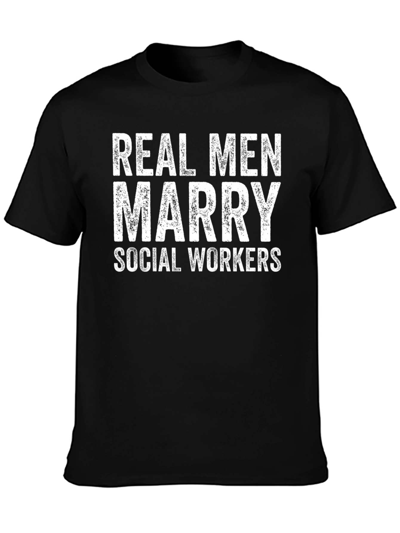 Black Real Men Marry Social Workers Graphic Tee view 3