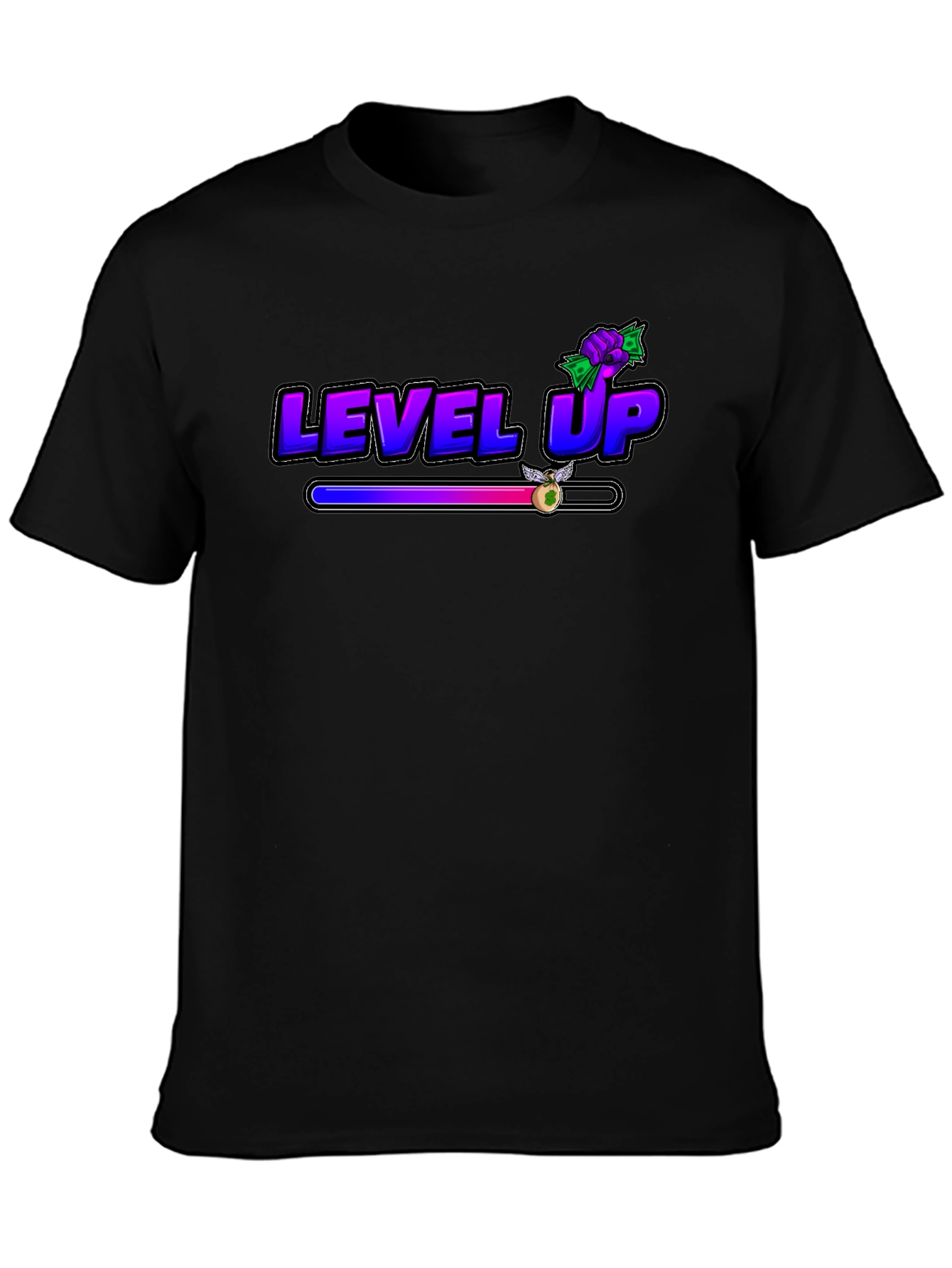 Black Level Up Graphic Tee - Gamer Style view 3