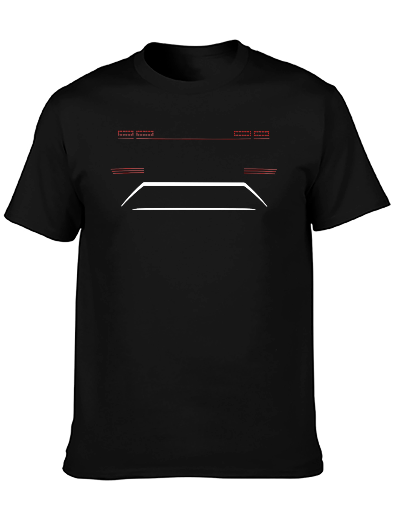 Black Retro Car Graphic Tee - Black Cotton Blend view 3