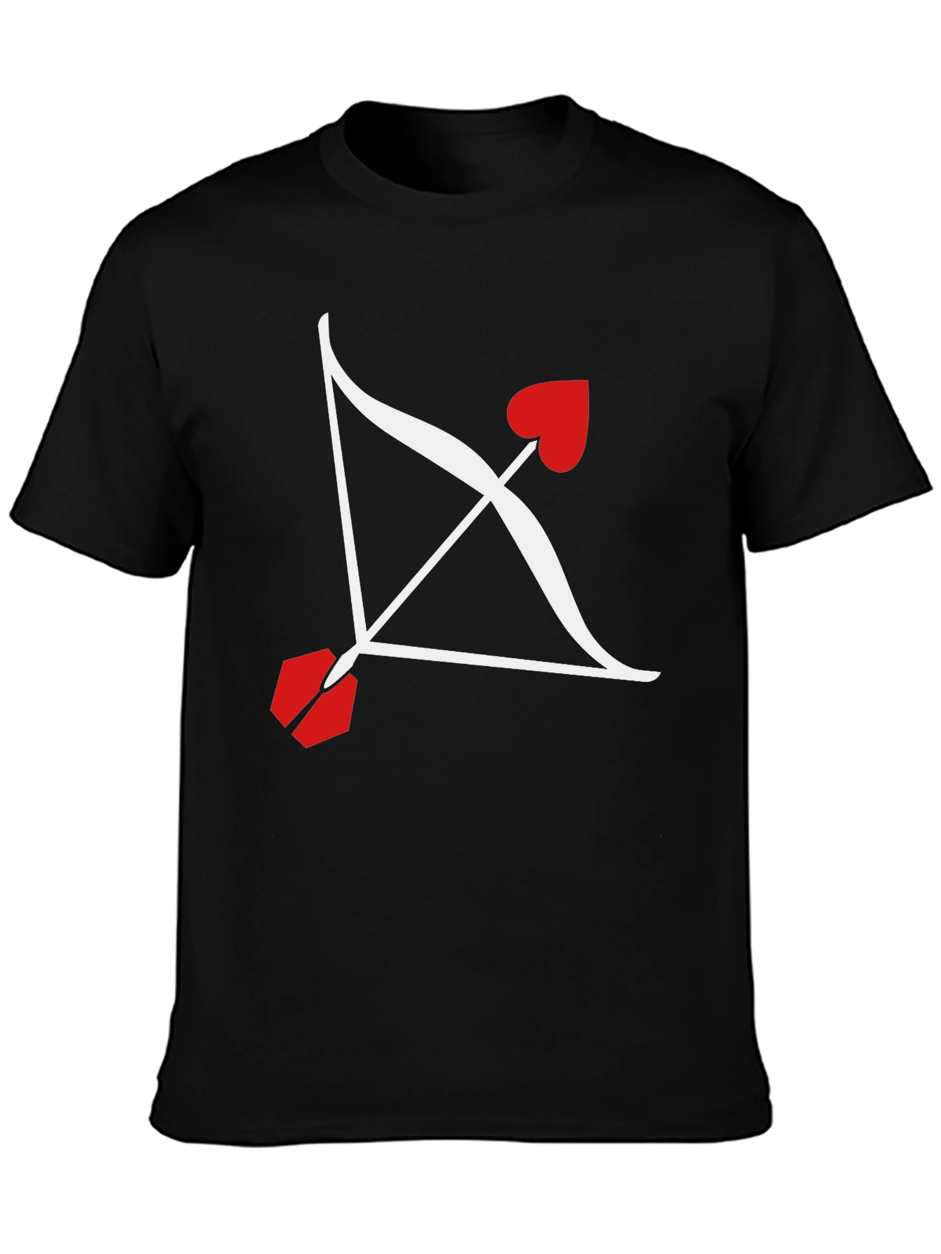 Black Cupid's Arrow Graphic Tee - Valentine's Day Black Shirt view 3