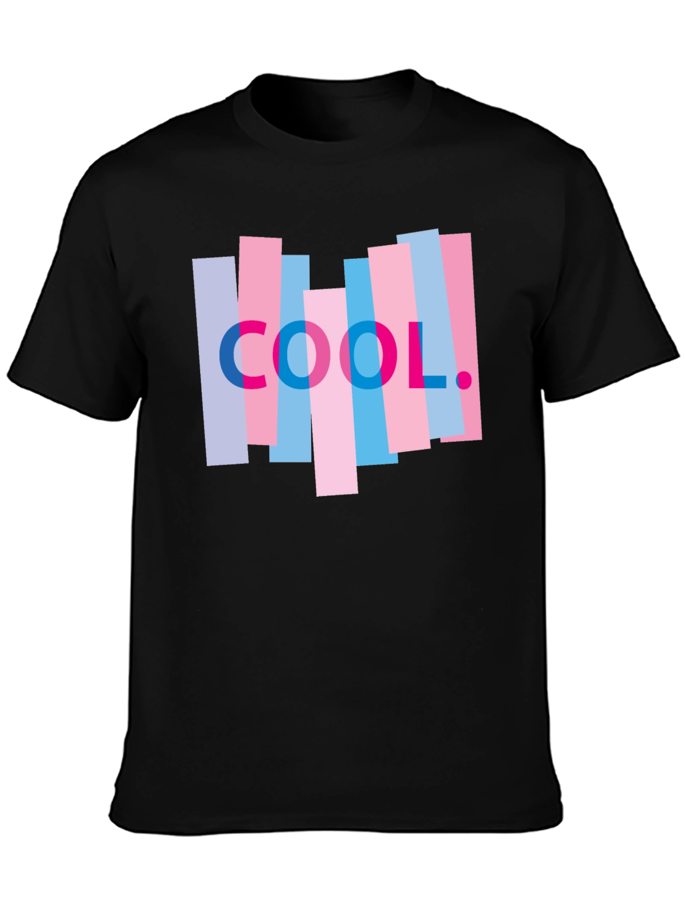 Black Cool Graphic Tee - Modern Casual Shirt view 3