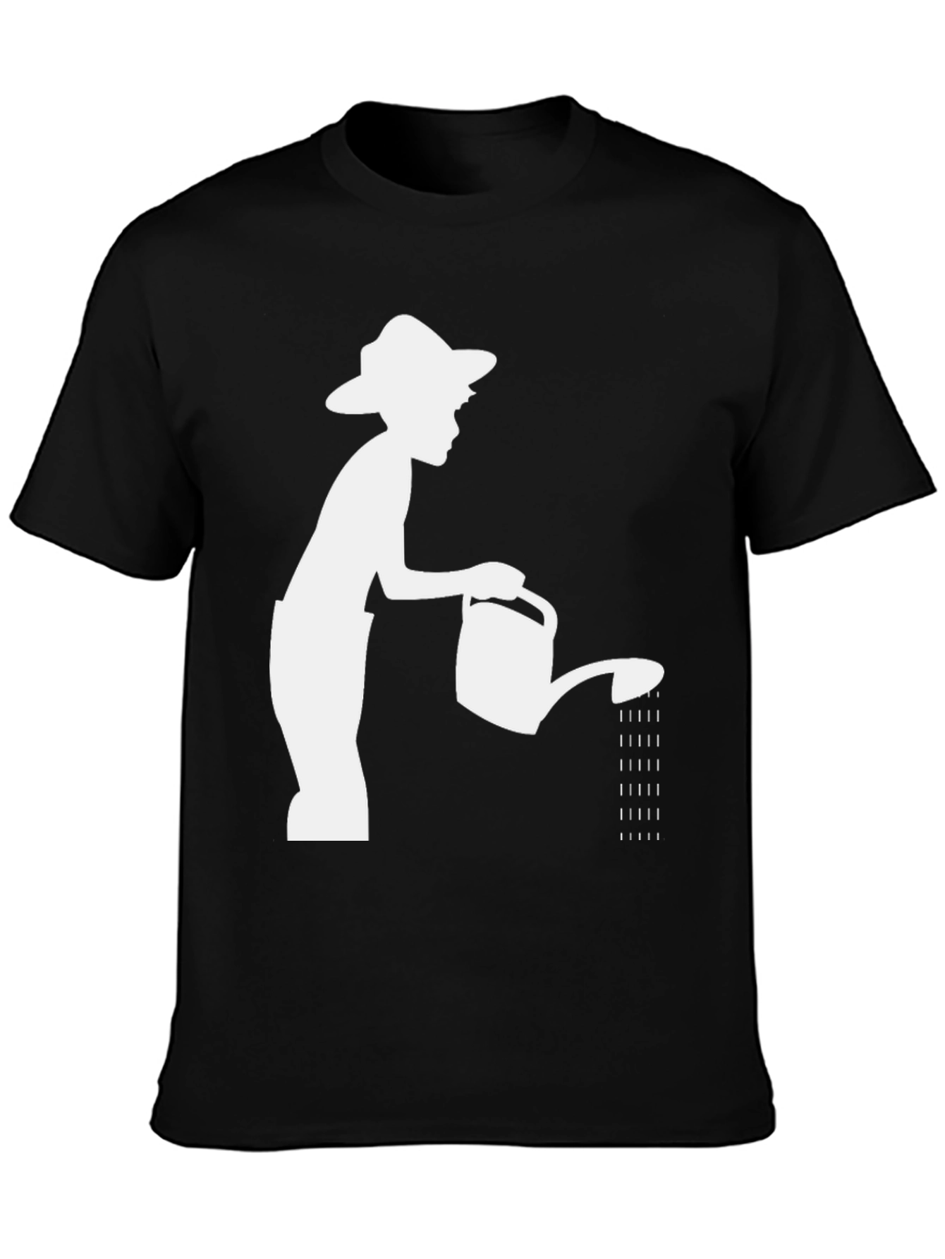 Black Gardener Graphic Tee - Black Cotton T-Shirt view 3