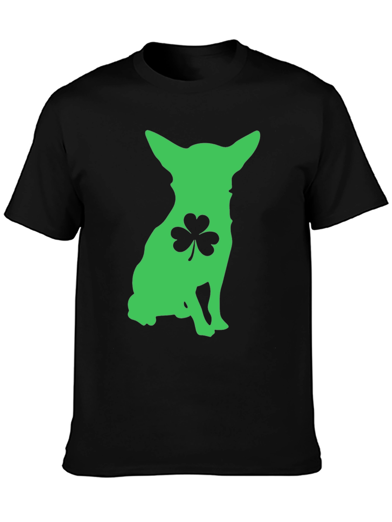 Black St. Patrick's Day Dog T-Shirt view 3