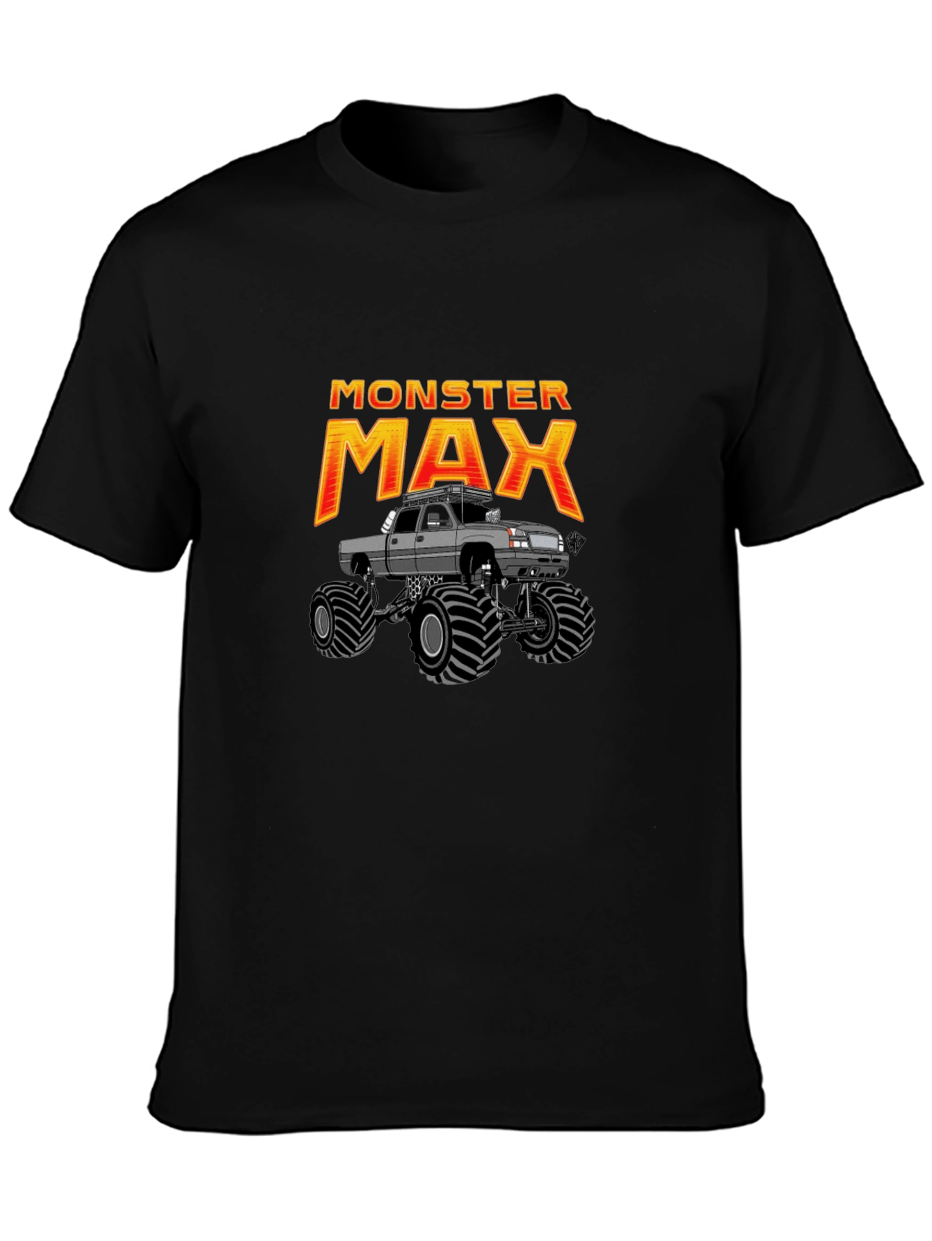 Black Monster Max Truck Graphic T-Shirt view 3