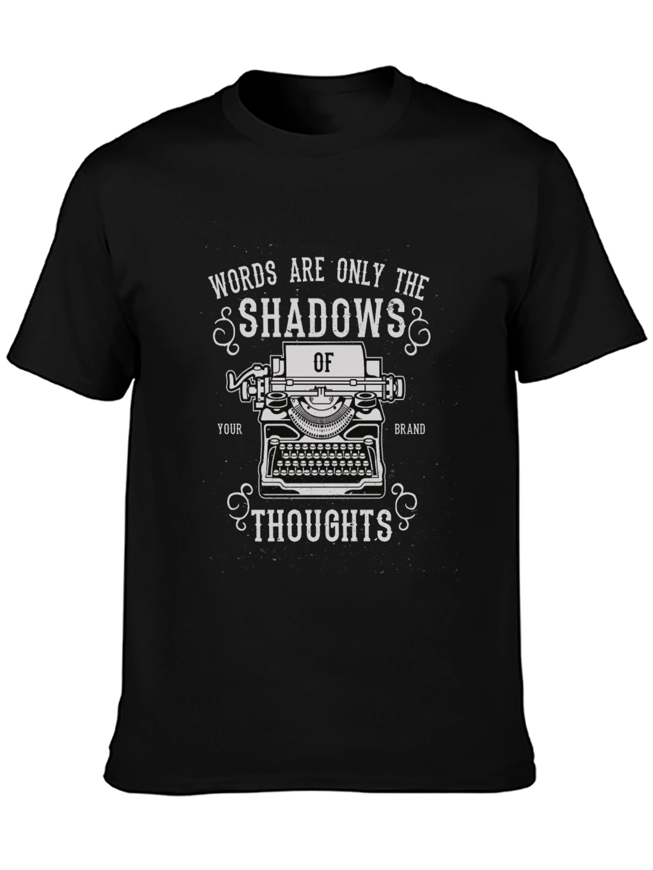 Black Shadows of Thoughts T-Shirt - Writer Inspiration view 3