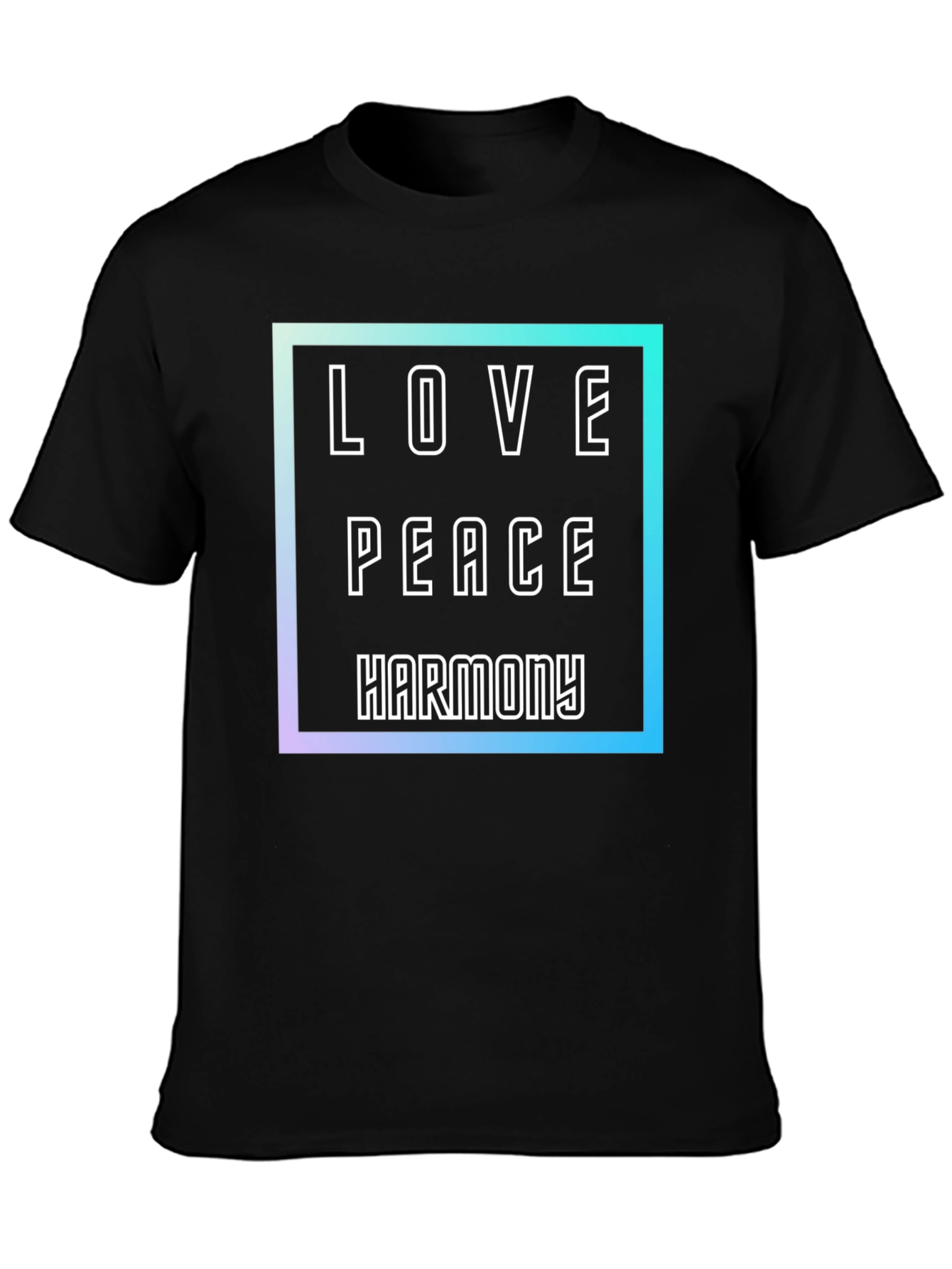 Black Love Peace Harmony Graphic T-Shirt - Stylish and Comfortable view 3