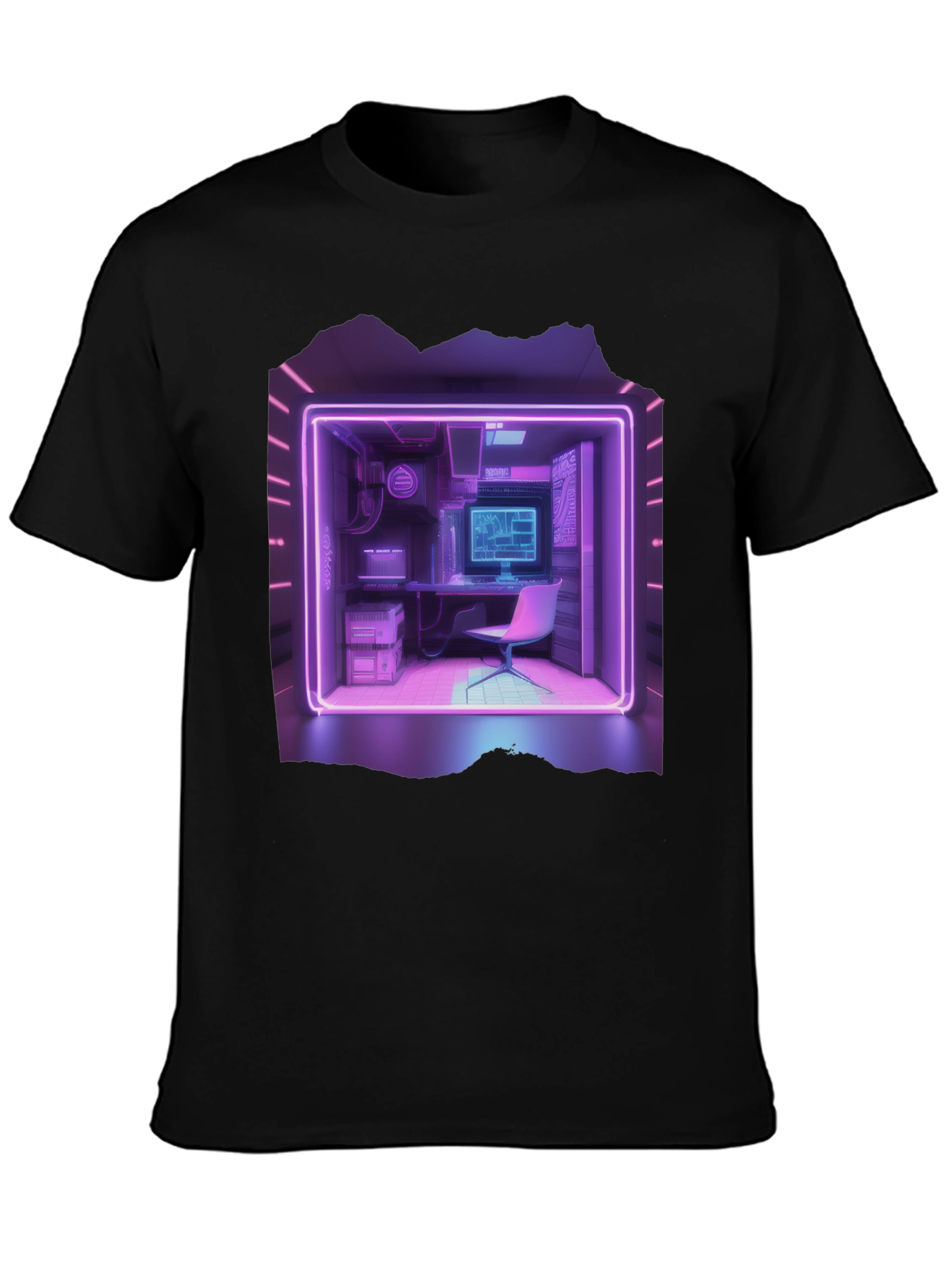 Retro Cyberpunk Gamer Room T-Shirt - 3