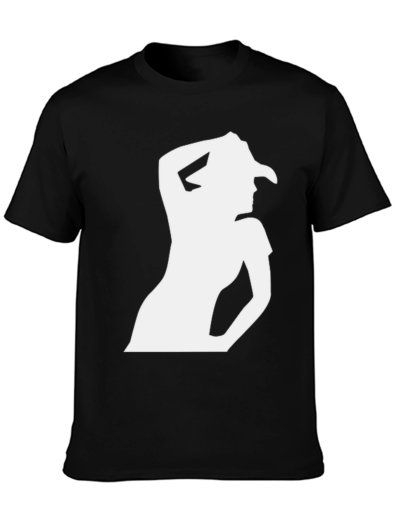 Black Cowgirl Silhouette Graphic Tee - Black view 3