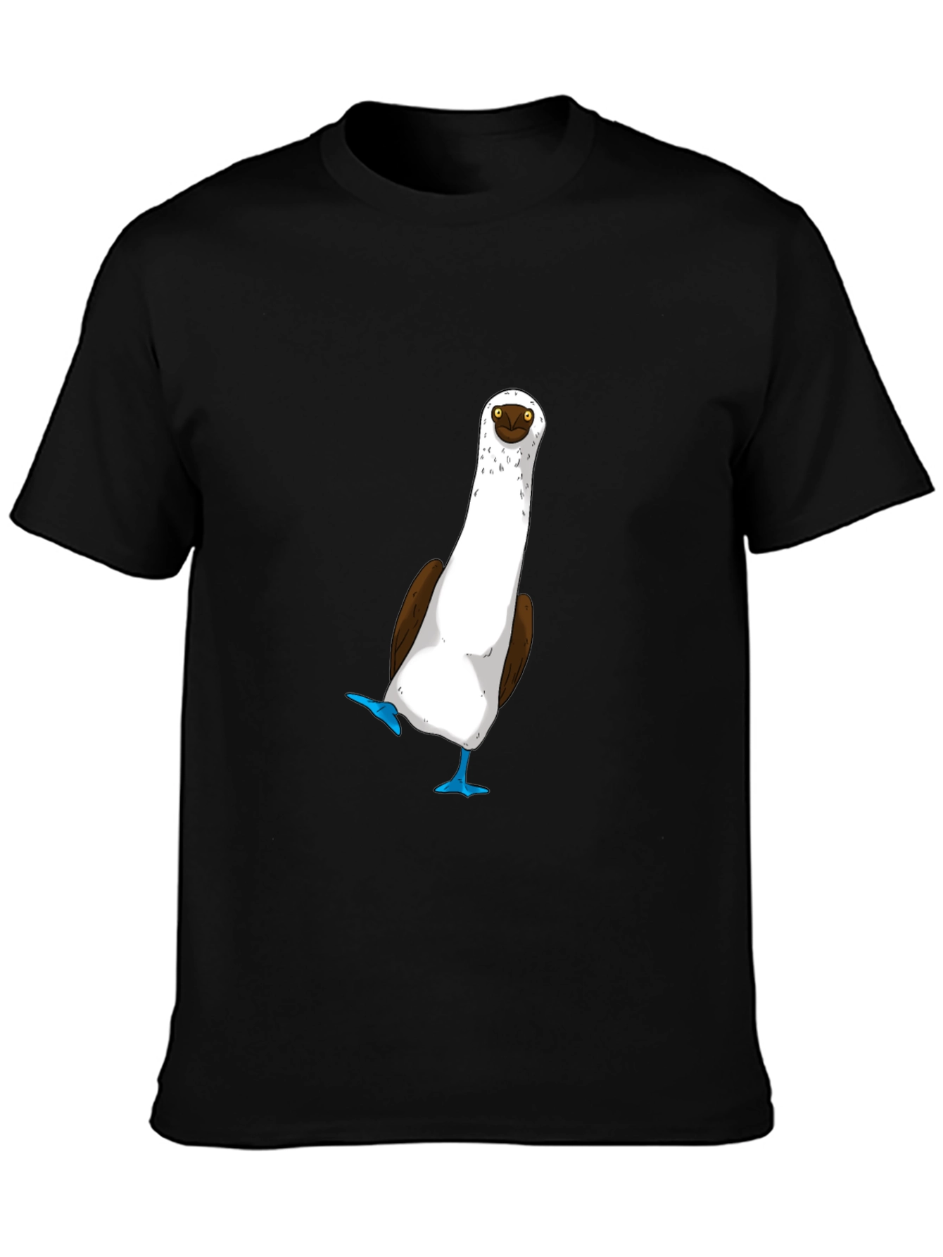 Black Blue-Footed Booby T-Shirt - Quirky Bird Tee view 3