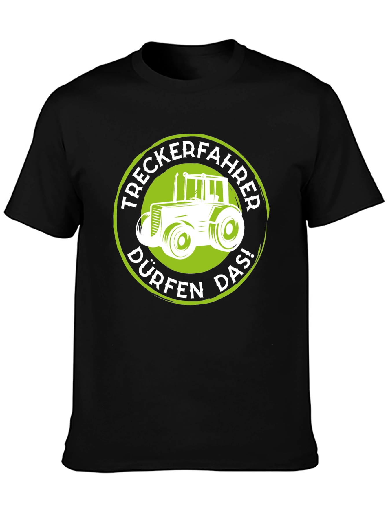Black Treckerfahrer Tractor Graphic T-Shirt view 3